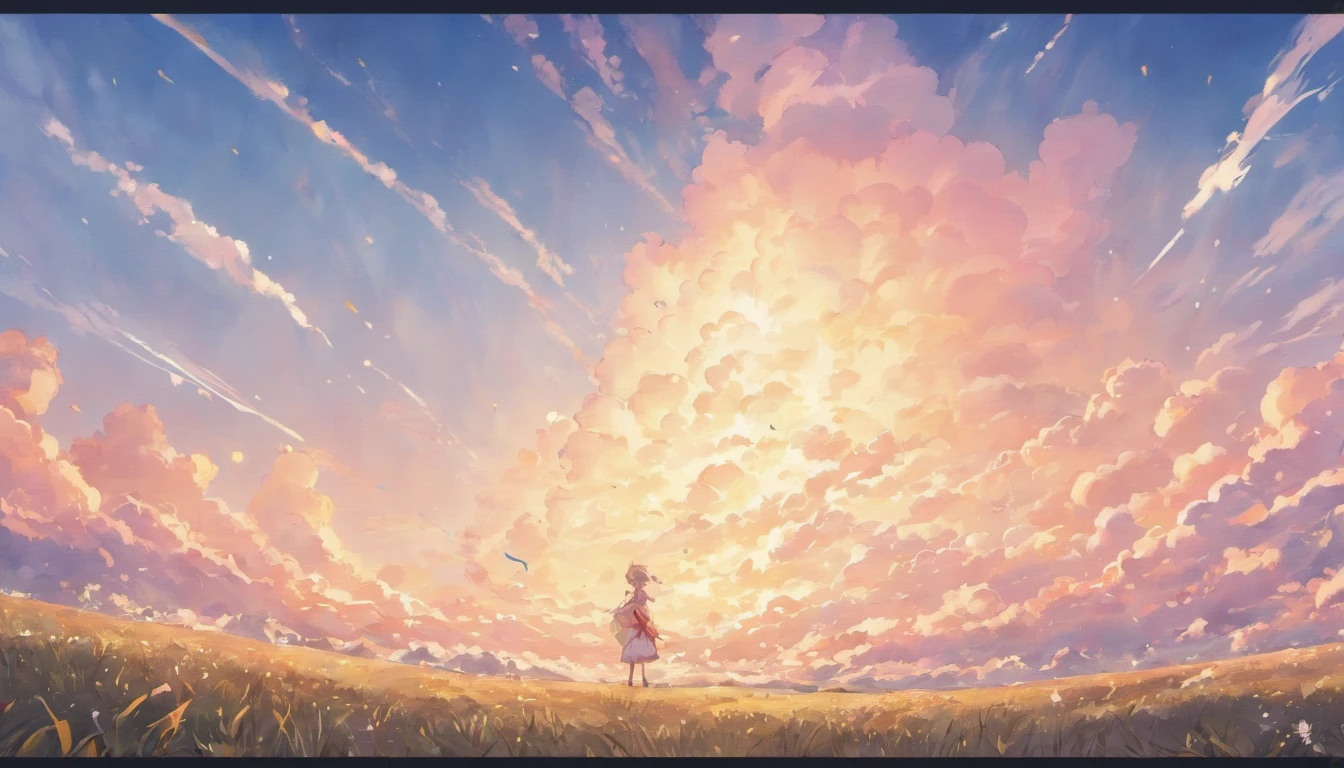 A large group of people are standing on the field flying kites, surreal clouds, high fluffy clouds, calm clouds, fluffy calm clouds, There are floating clouds in the background, calm clouds, realistic clouds, floating cloud, puffy white clouds, There are clouds in the background, sky with many clouds, Partly cloudy, Nice clouds, puffy cloudy sky, puffy white clouds