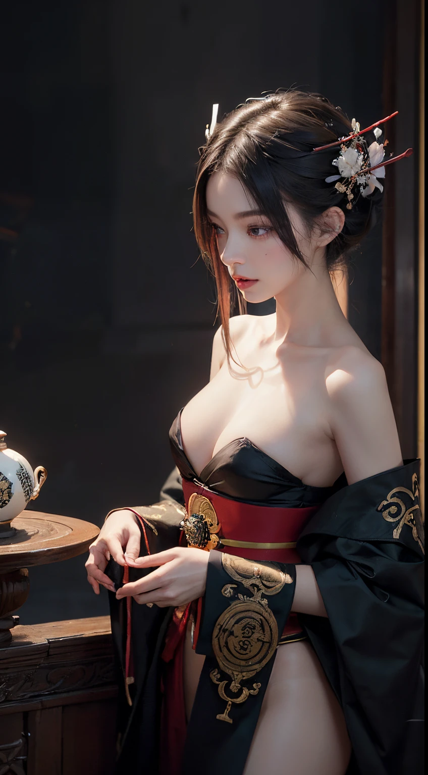 true-to-life visuals, artistically refined,Belleza cautivadora, Impressive aesthetics, dramatic contrasts, atmospheric depth,Arte Oficial,high saturation,intense coloring,
1girl,solamente,
Onmyoji, Invocador Shikigami, Inscrito de OFUDA, exorcista, Maestro Yin-Yang, fortune telling