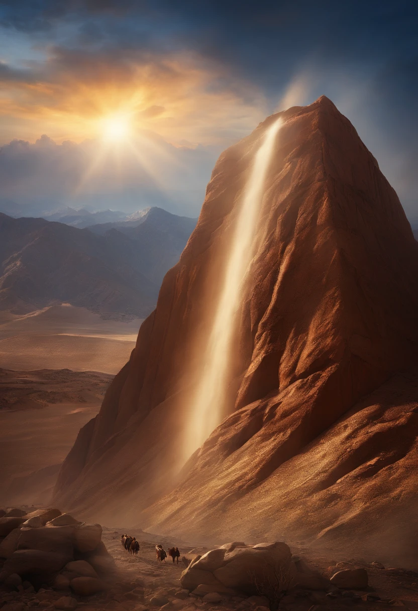 The Ten Commandments of Moses、moses tablet、the top of mount sinai、moses praises god、moses thanks god