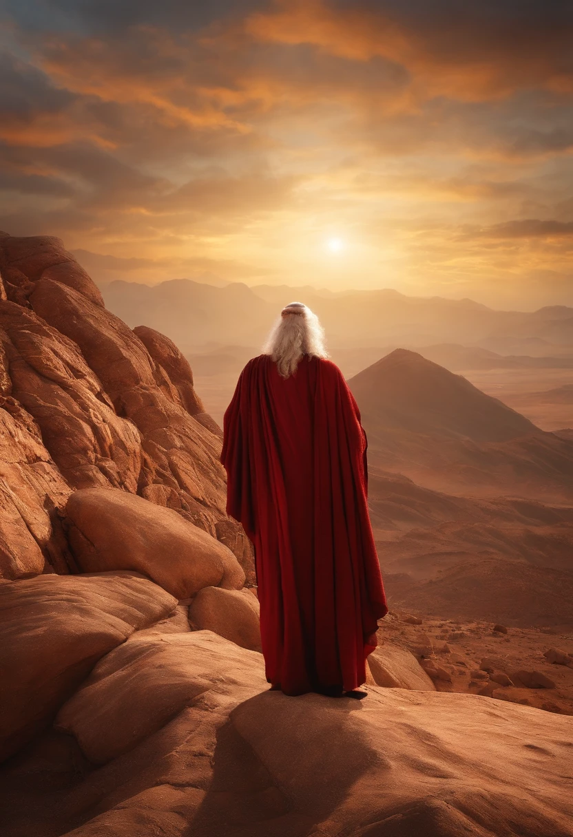 The Ten Commandments of Moses、moses tablet、the top of mount sinai、moses praises god、moses thanks god