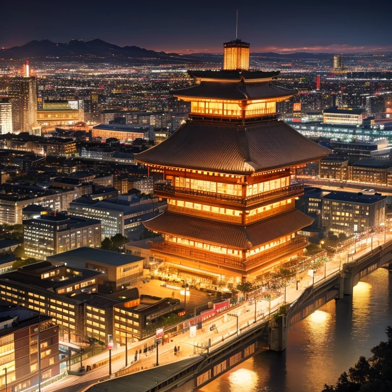 japan Fukuoka city of HAKATA, winter illumination festival,