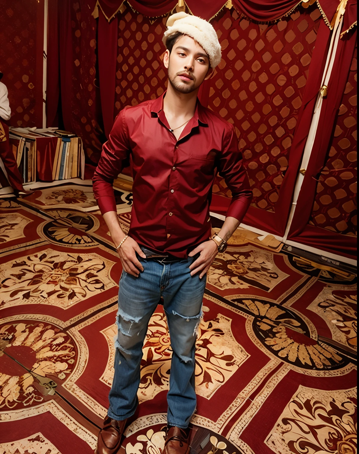 Change background, handsome, change clothes.ultra realistic