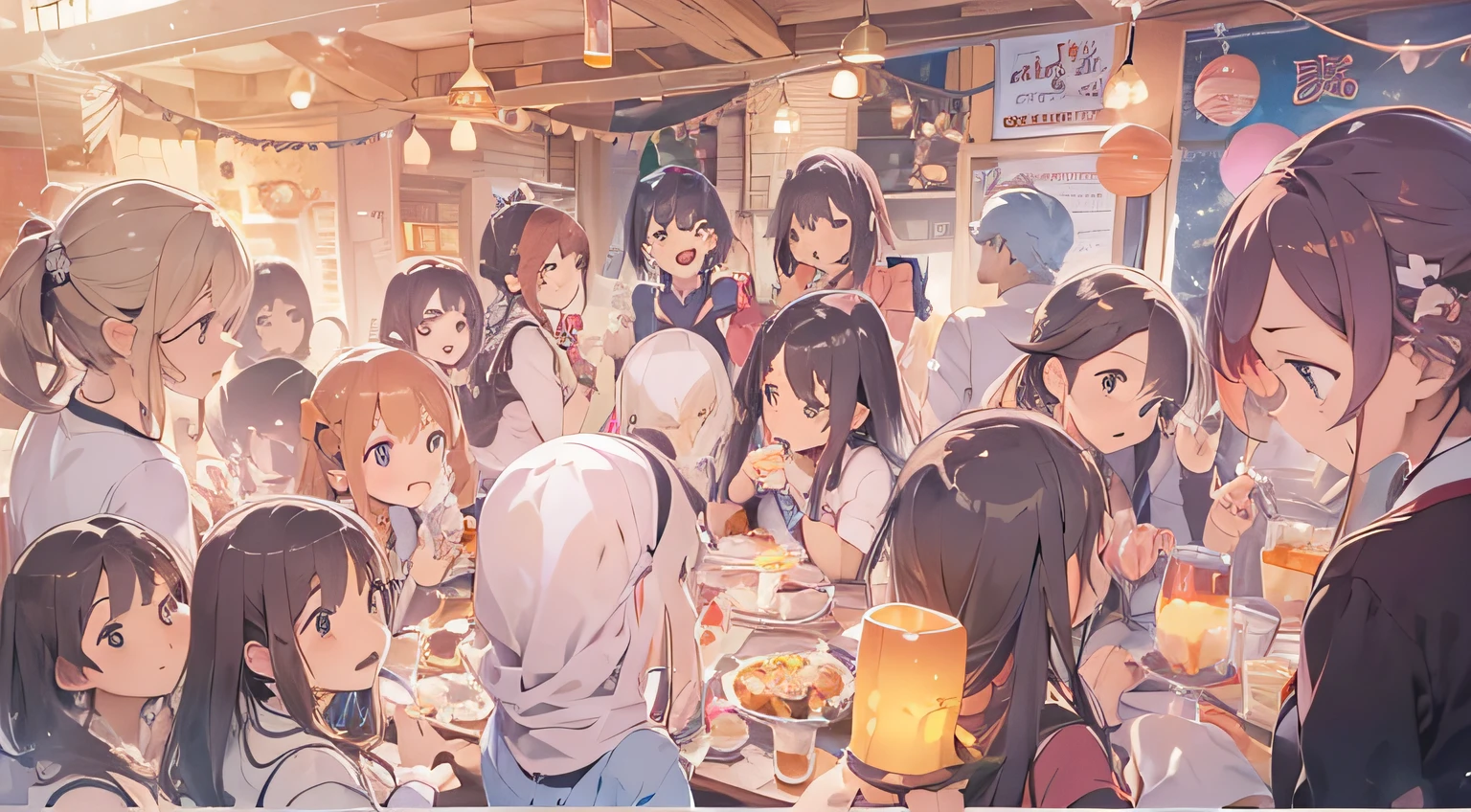 party venue with people、Background with