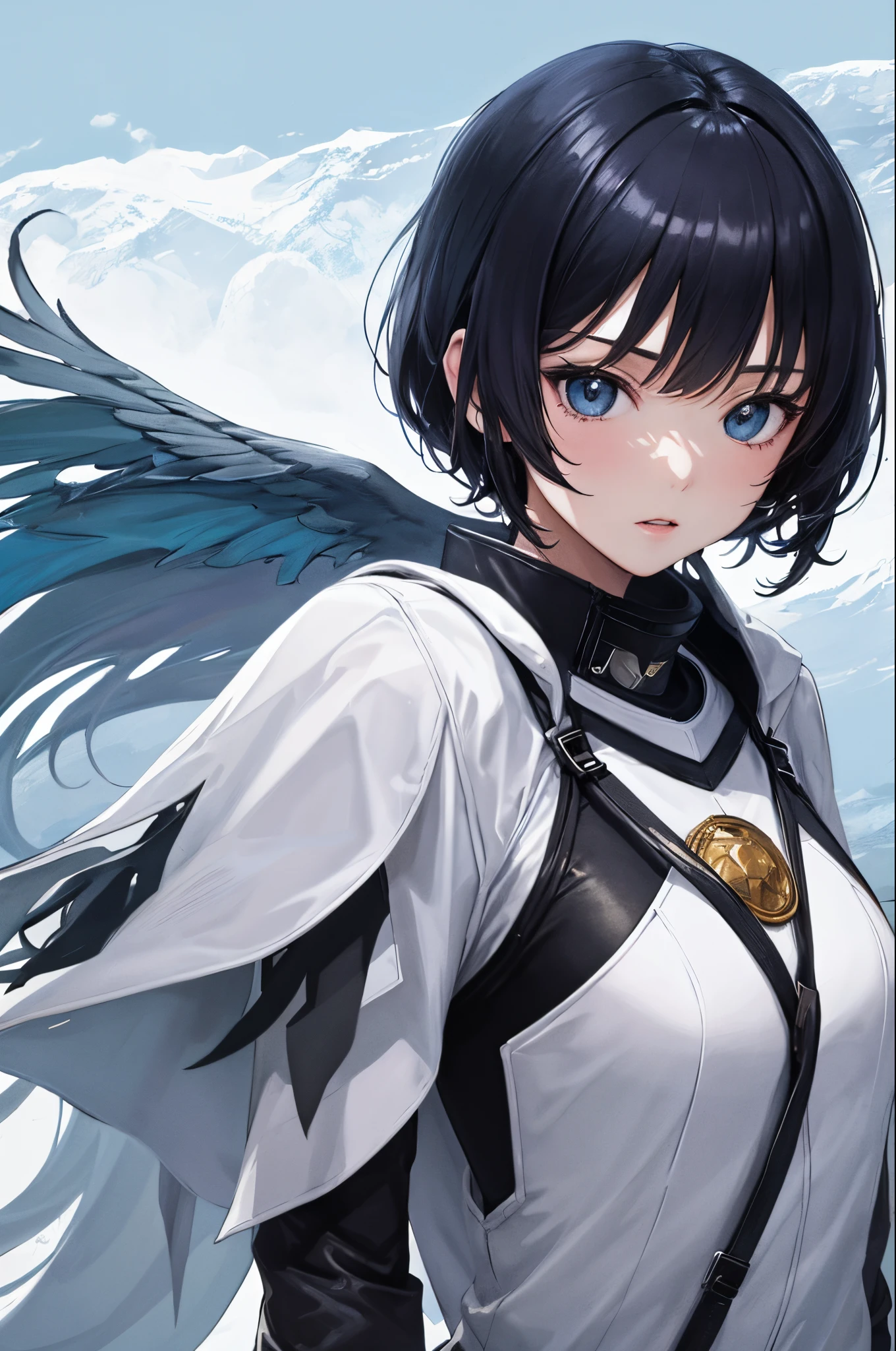 ultra-detailliert、anime illustrated、2D Beautiful Girl、top-quality、Top image quality、masterpiece、超A high resolution、android beautiful girl、sixteen years old, glowing blue cyber suit, Circle of Angels、white short-haired、A slender、The face is depicted in detail、The eyes are very detailed、The clothes are also depicted in detail、hiquality、Beautiful Art、Fantastic Universe、Elaborate design、soio、knights、animesque、illustratio