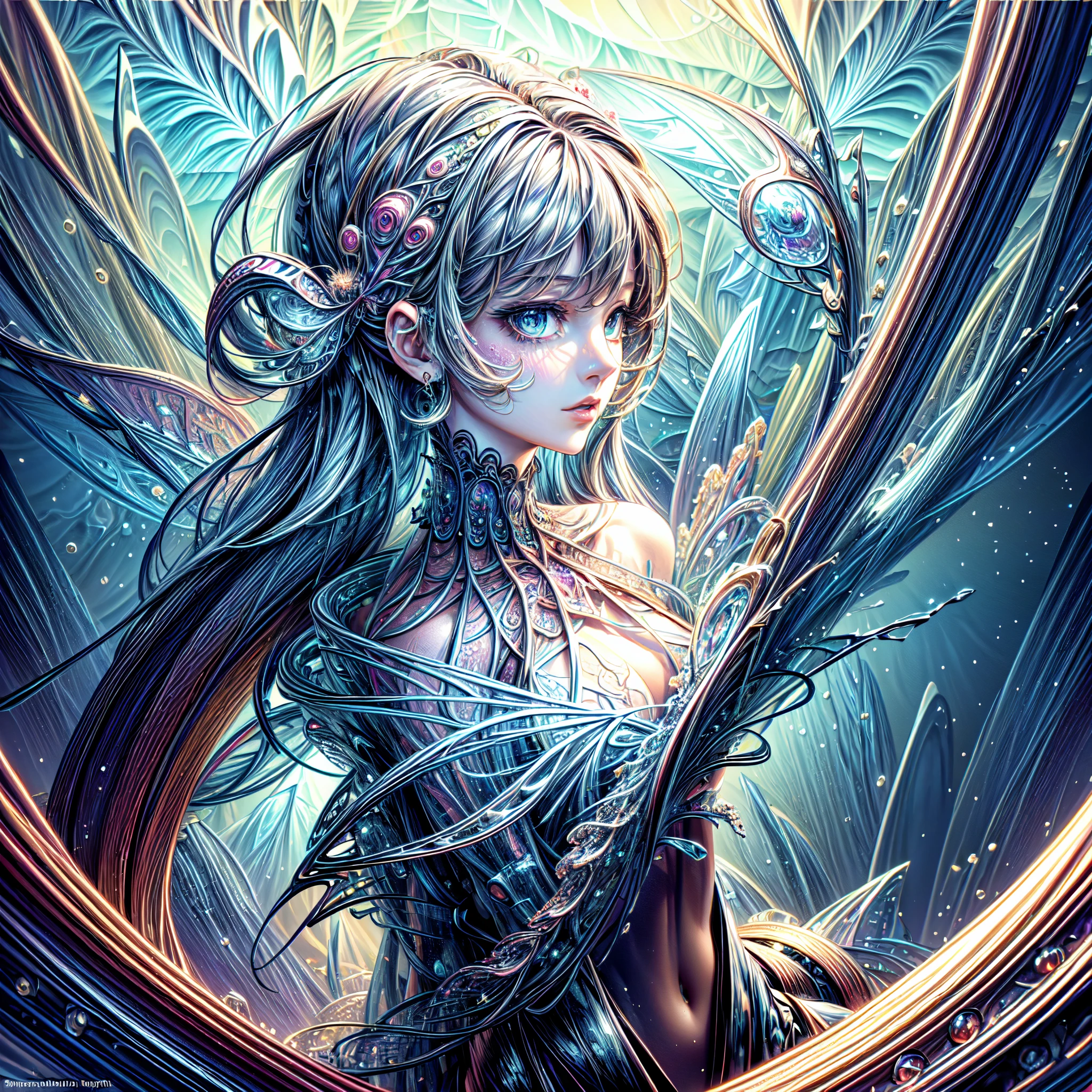 (masterpiece, top quality, best quality, official art, beautiful and aesthetic:1.2), (1girl:1.3), extreme detailed,(fractal art:1.3),colorful,highest detailed