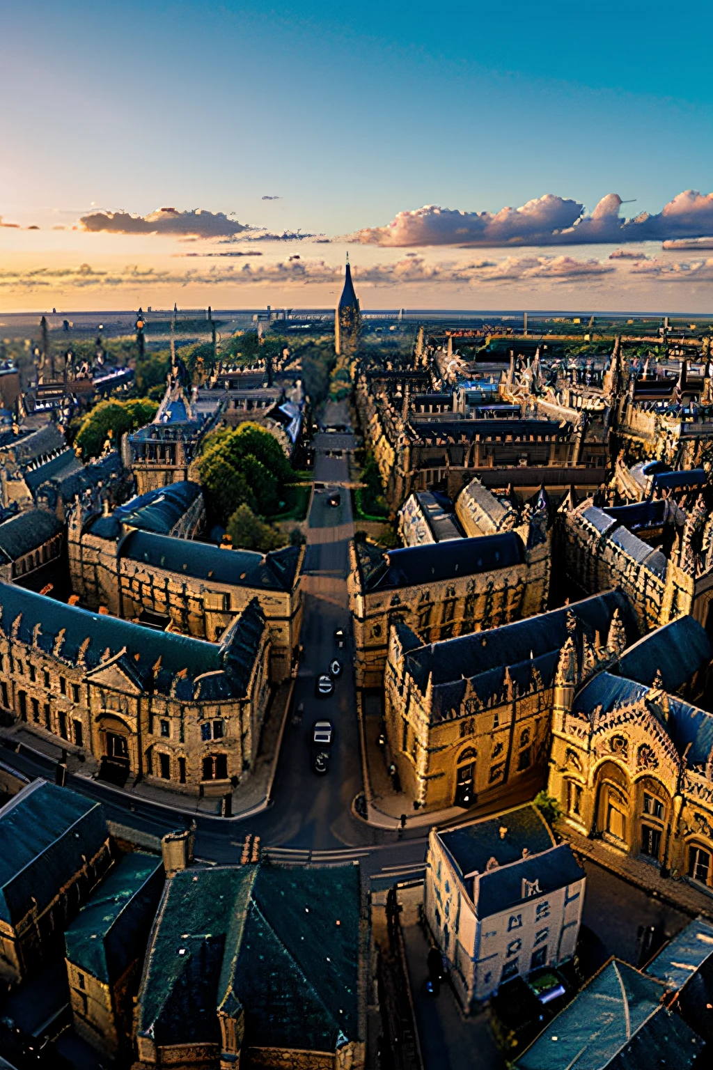 oxford sky view, colorfull, bright color