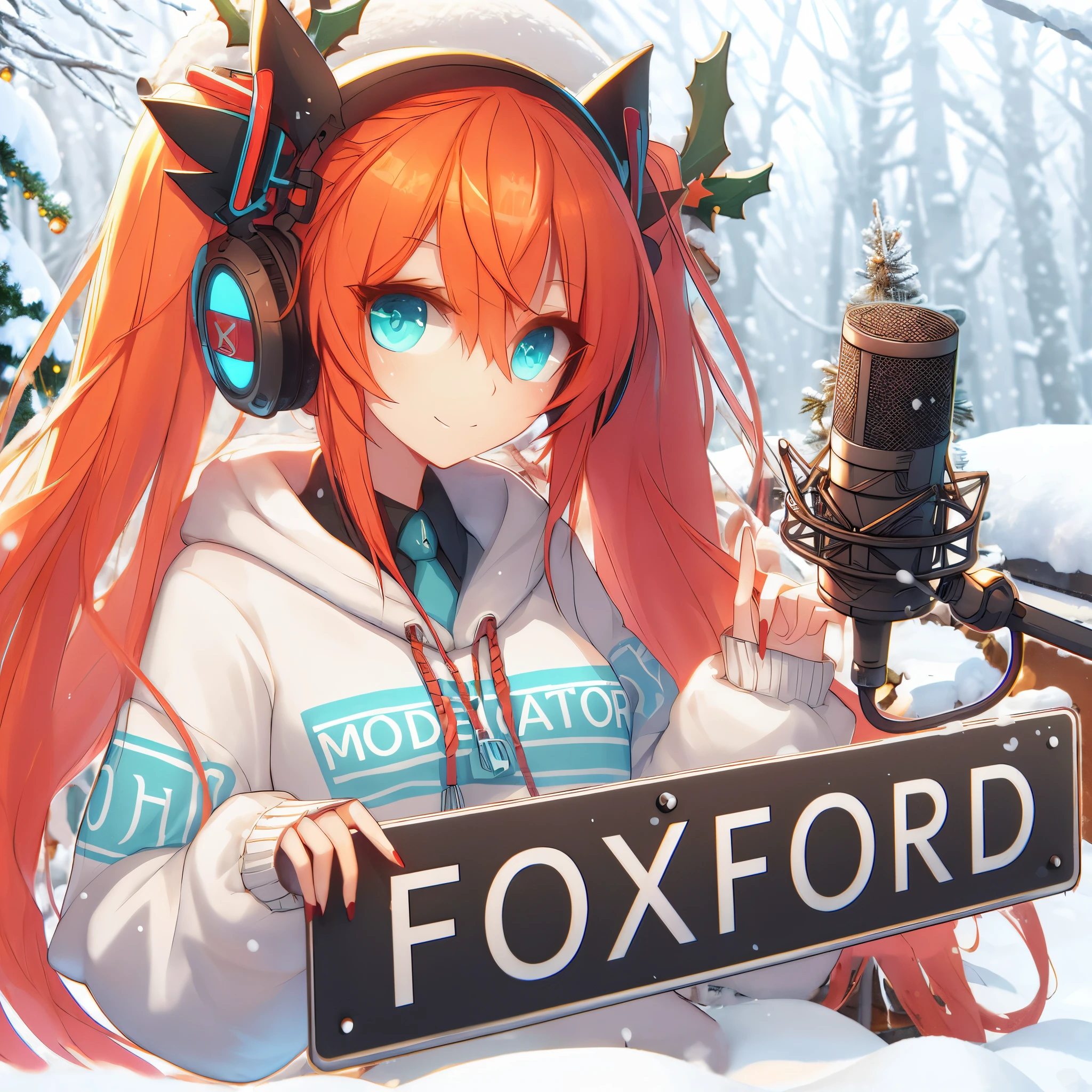 (best quality, highres, ultra-detailed:1.1), snowy winter landscape, Christmas atmosphere, snow-covered fir trees in the background, sparkling snowflakes, cozy and festive mood, vibrant colors, soft natural lighting