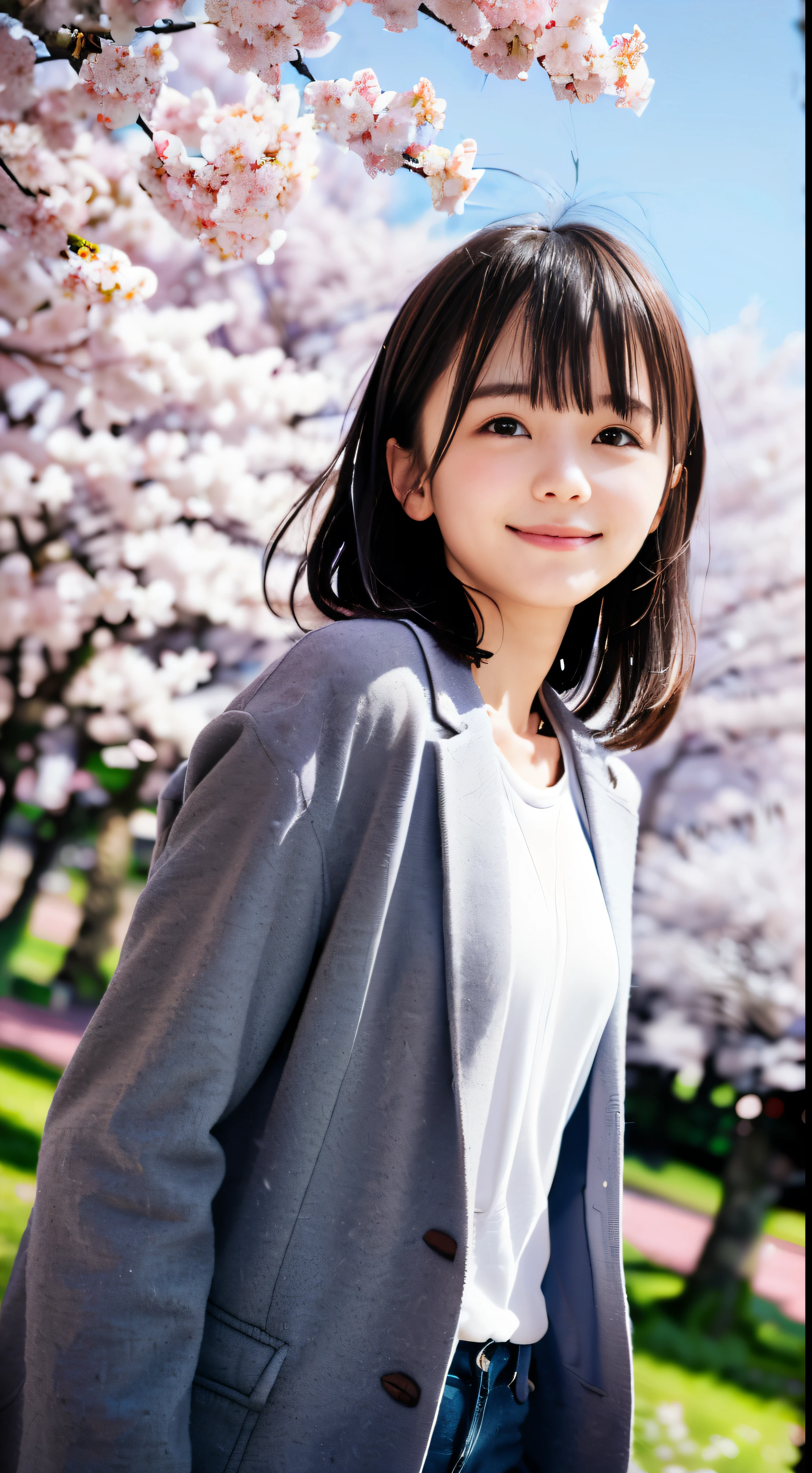 1 girl, (Wearing casual clothes for spring:1.2), Very beautiful Japanese idol portraits,
(Raw photo, highest quality), (Realistic, Photorealistic:1.4), (masterpiece),
Very delicate and beautiful, very detailed, 2k wallpaper, wonderful, finely, very detailed CG Unity 8K 壁紙, Very detailed, High resolution, Soft Light,
Beautiful detailed girl, very detailed目と顔, Beautifully detailed nose, finelyて美しい目, Cinematic lighting,
(in the garden:1.3),
(semi-short hair), (Parted bangs),
Complete Anatomy, Slender body, Small breasts, smile