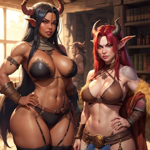 FeMale, Tiefling, barbarian, large adult.