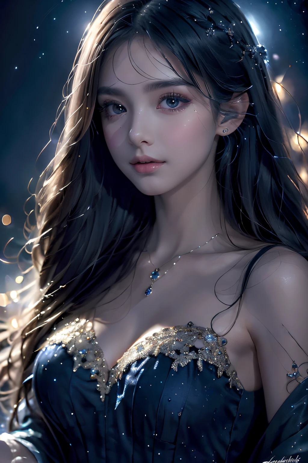 best quality, masterpiece, highres,
1girl, Detailed face, (Upper body:1.6), Cyber cities, mountains and rivers, night, firefly lights, Realistic, rich in detail, (White down:1.2), (beautiful body:1.4), (Cute shoes:1.3)
<lora:Refractionjade:0.5>,