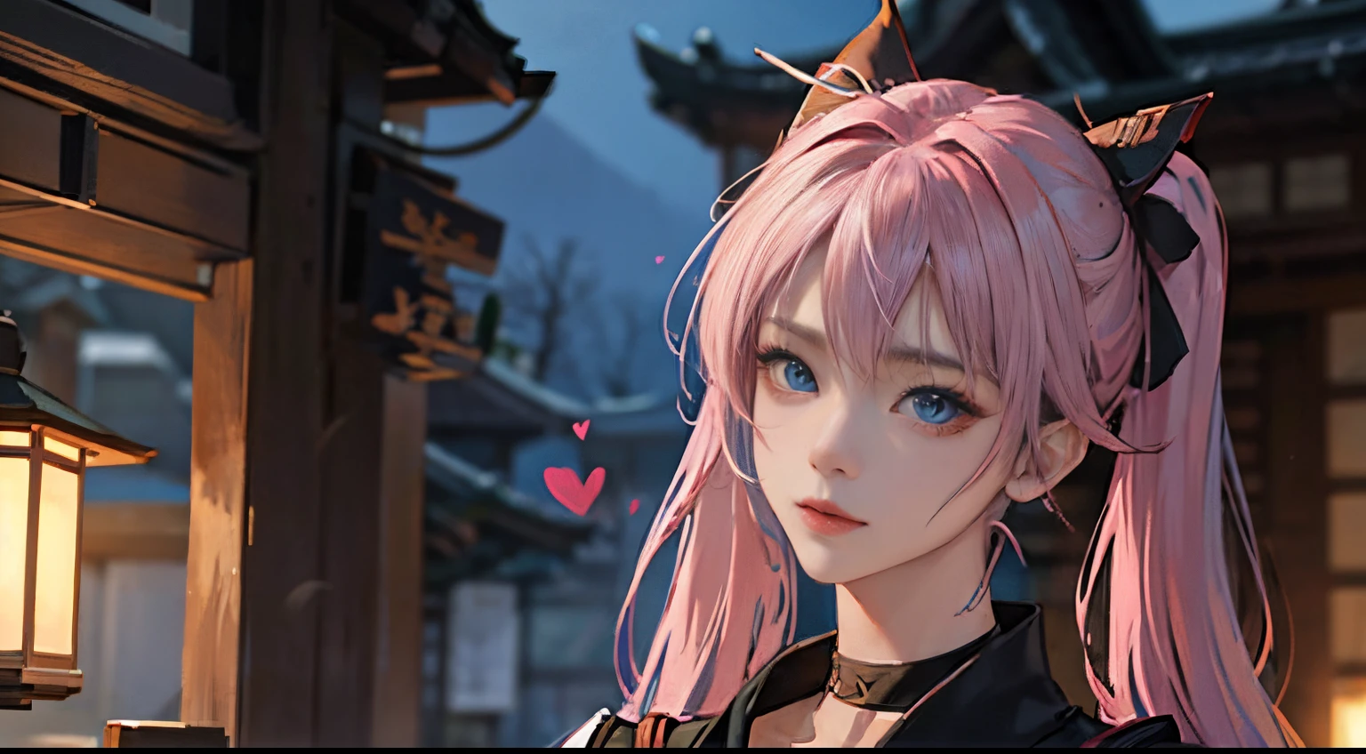 1人の女性、 Look at the viewer,
Her upper body, Her beautiful blue eyes, Pink hair with twin tails, Moles under her eyes, Plump and glossy lips, Heart-shaped choker,Female ninja 、stealth、Ninja Black Costume、Black mask、Looking at the viewer, smiling at the viewer. .. .. .. .. .. .. .. .. .. .. .. .. .. .. .. .. .. .. .. .. .. .. .. .. .. .. .. .. .. .. .. .. .. .. .. .。.。.。.。.。.。.。.。.。.。.。.。.。.。.。.。.。.。.。.。.。.。.。.。.。.。.。.。.。.。.。.。.。.。.。.。.。.。.。.。.。.。.。.。.。.。.3D, cyberpunk style short clothes、, of the highest quality, 8K, Detailed skin texture, Detailed Cloth Texture, beautifull detailed face, Intricate details, Female ninja、Kunoichi、Ninja Outfit、Edo townscape、morning landscape edge lighting, Side lighting, Cinematic lighting, Ultra high definition, 8K UHD, Film grain, Best Shadows, Delicate, Facing the viewer, front facing