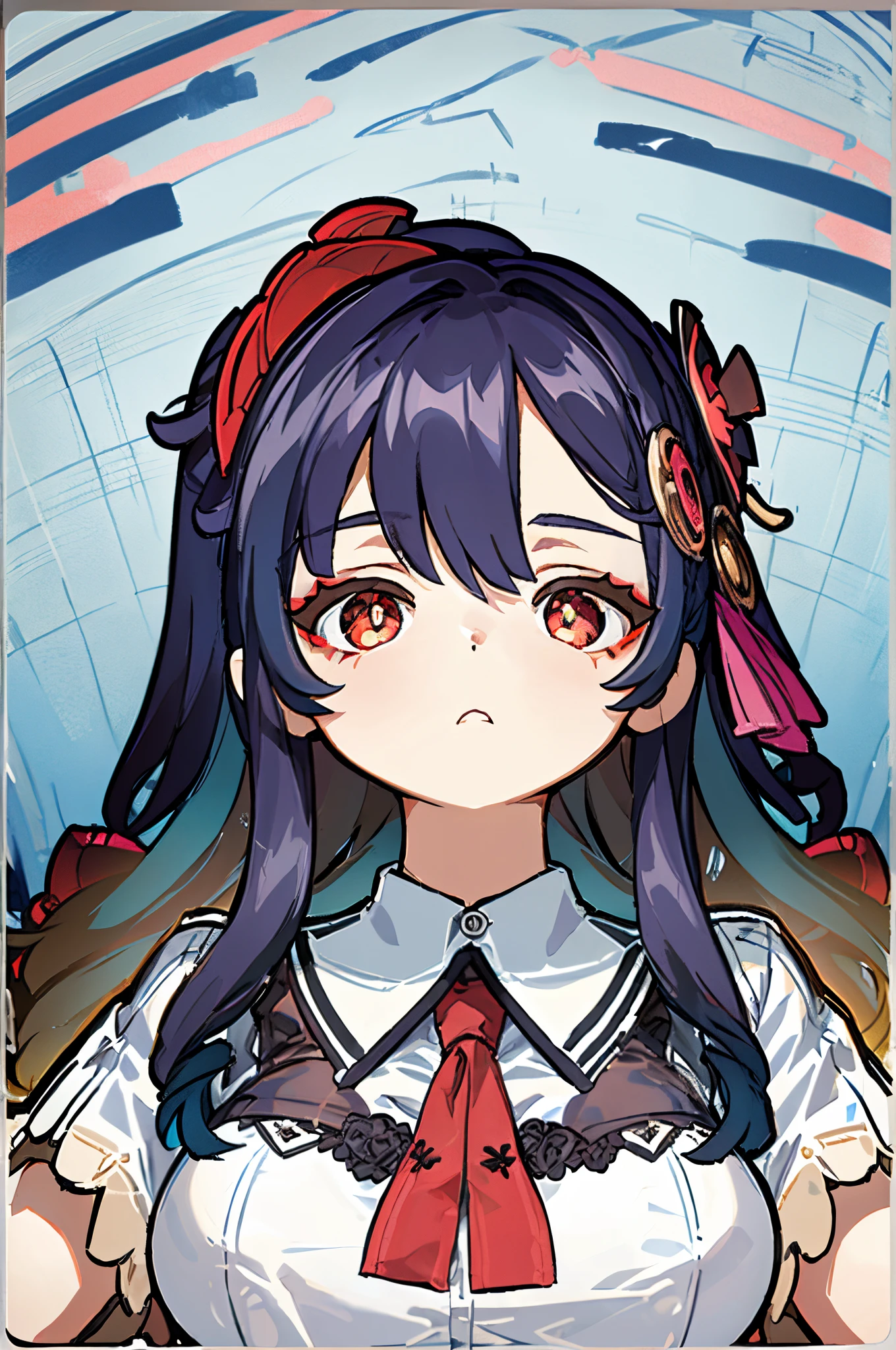 big headed,Q version,upper part of body,head portrait,A questioning expression,Emoticon pack,(((tmasterpiece, Best quality, k hd, high detal)))),