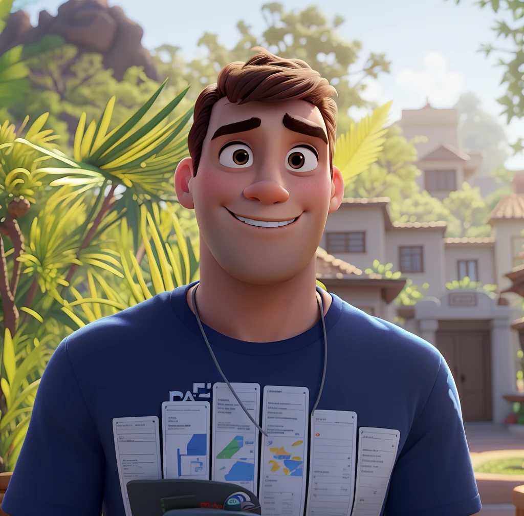Um homem estilo disney pixar, alta qualidade, melhor qualidade