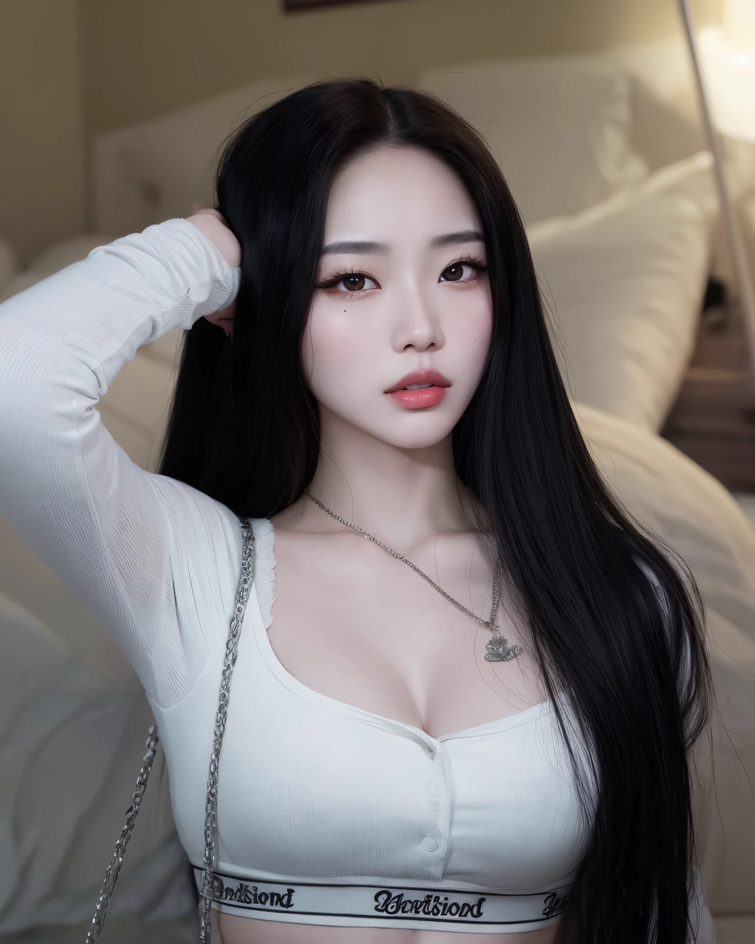 Araffe Asian woman with long black hair and a white blouse, Asian girl with long hair, com cabelos longos e olhos penetrantes, Mulher sul-coreana bonita, cruel korean goth girl, menina coreana, Beautiful Asian girl, linda mulher coreana jovem, Asian girl, com longos cabelos escuros, com cabelos longos, Xision Wu, mulher coreana jovem bonita, Asian women, Mulher coreana