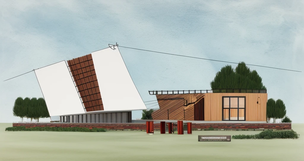 Realistic images, extremely detailed, a modern house, 1 road in font of house, large yard made by ceramic, (1 car), brick fence, lawn, a few small flowers, a road in front of the house, main materials of the house are white walls and red brick, Modern design, clear blue sky, sunrise light, light from inside, dynamic light,shimering light, cinematic light, romantic feeling, (((day light, warm light))), (((warm light indoor 0.5))).
