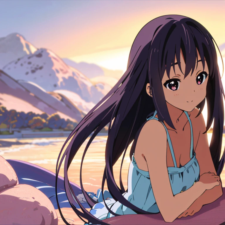 (8K、Raw photography、top-quality、masterpiece:1.2)、(Baby face、Round face:1.3)、(Twin-tailed:1.3)、nakano azusa, 1girl in, Sakuragaoka High School Uniform,student clothes,swim wears、cleavage of the breast、C Cup、all-fours、ultra-detailliert、超A high resolution、see the beholder、beautifull detailed face、A smile、Constriction、(Slim waist) :1.3)、Beautiful detailed skin、Skin Texture、floated hair、profetional lighting