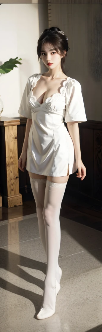 (2 woman):1,9, (RAW Photos:1.2), (Realistic), Beautiful detailed woman, Very detailed eyes and face, Beautiful and detailed, Large file size, High resolution, Very detailed, Highest quality, shape, Very detailed, The finer details, Highest quality, 8k wallpaper, Cinema Lighting, ((full body)), (standing ), ((side by side), ((one girl face forward)), ((the other girl body facing back)), ((breasts apart)), the arms are behind the back, Hemp rope bound arms, Hemp rope bound wrist, wrist was hung by a twine at the back of neck, crossed earrings, small waist, great hips, light brown short hair, Voluptuous body, (((((naked))))),((((( nipples are visible))))), (((((dark pubic hair are visible))))), Embarrassed expression, Voluptuous body, Sexy face, underwear exposed, Big Breasts:1.9, A messy room, (((((bed room))))), nsfw:1.9
