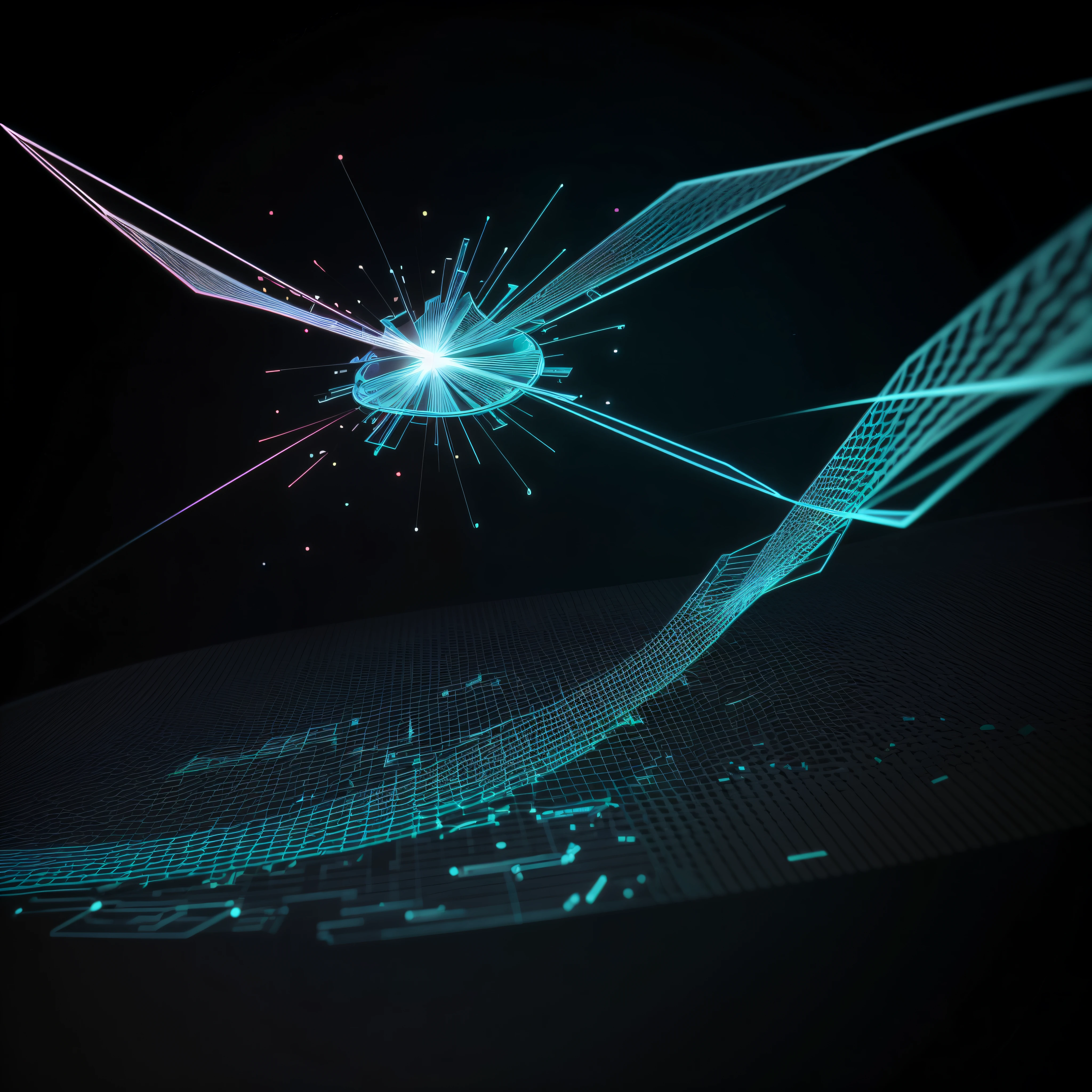 Engaging 3D visualization featuring stunning graphs、glinting