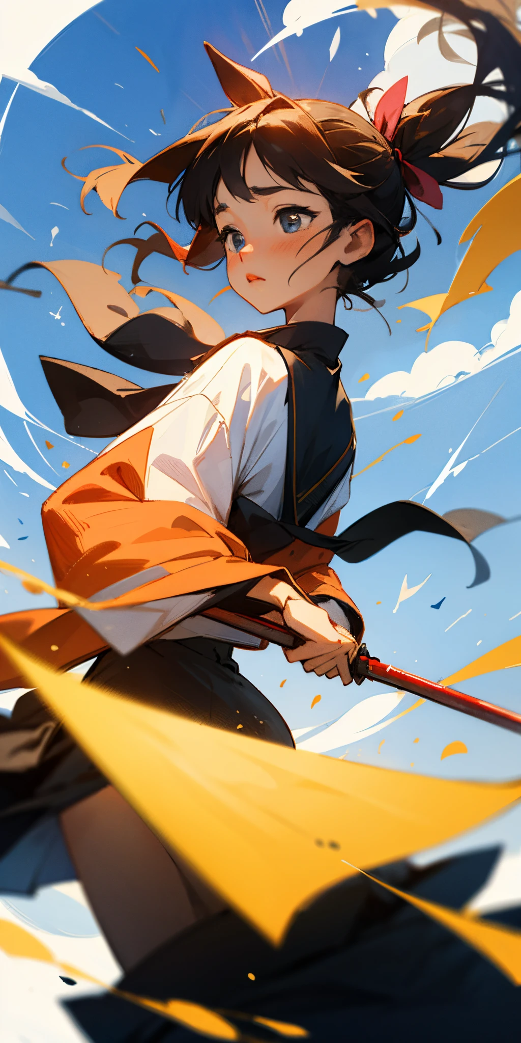 animesque Horse Musume kitasan black girl with 校服 quadratic element