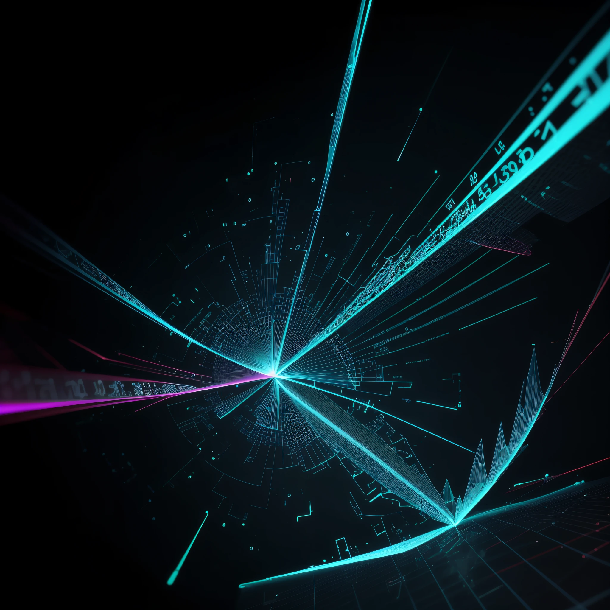Engaging 3D visualization featuring stunning graphs、glinting