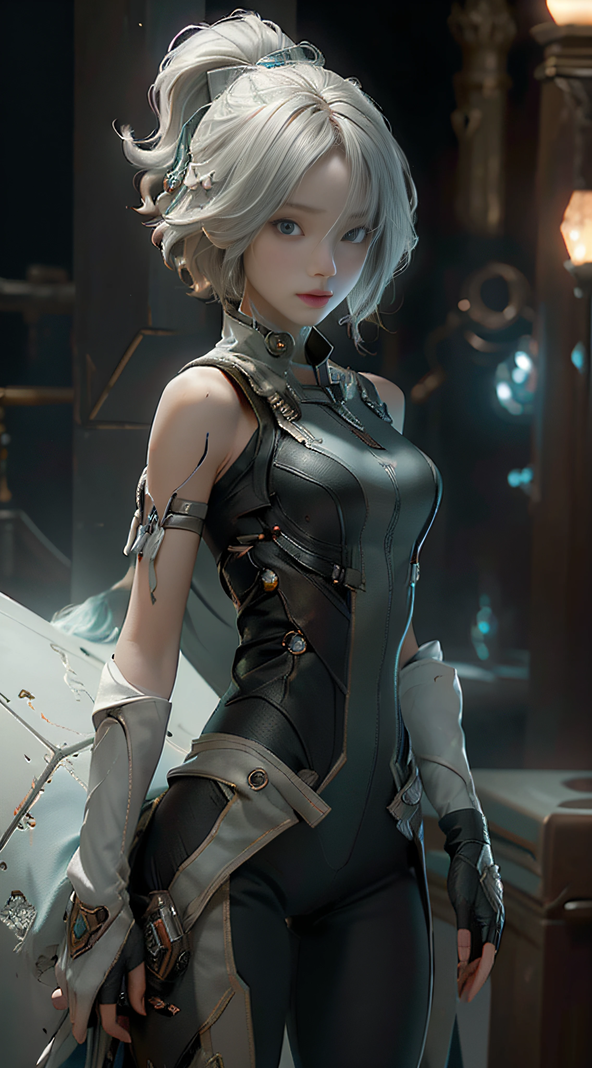 (best quality), ((masterpiece), (detail: 1.4),First-person perspective，depth of field透视， 3D, Beautiful cyberpunk woman, human development report (high dynamic range), adult women, clean face, sensual gesture, tanned skin, high contrast, Colorful Mohawk Short Hair, clothing ray graphics, on the moon station, Ships can be seen through large windows, Satin clothing, Ray tracing, NVIDIA RTX, super resolution, Unreal 5, subsurface scattering, PBR texture,  post processing, Anisotropic filtering, depth of field, Maximum clarity and sharpening, multi-layer texture, Albedo and enhancement map, surface coloring, Accurately simulate the interaction of light with materials, Perfect proportion, octane rendering, dichroic light, Large aperture, Low ISO, white balance, rule of thirds, 8K original,