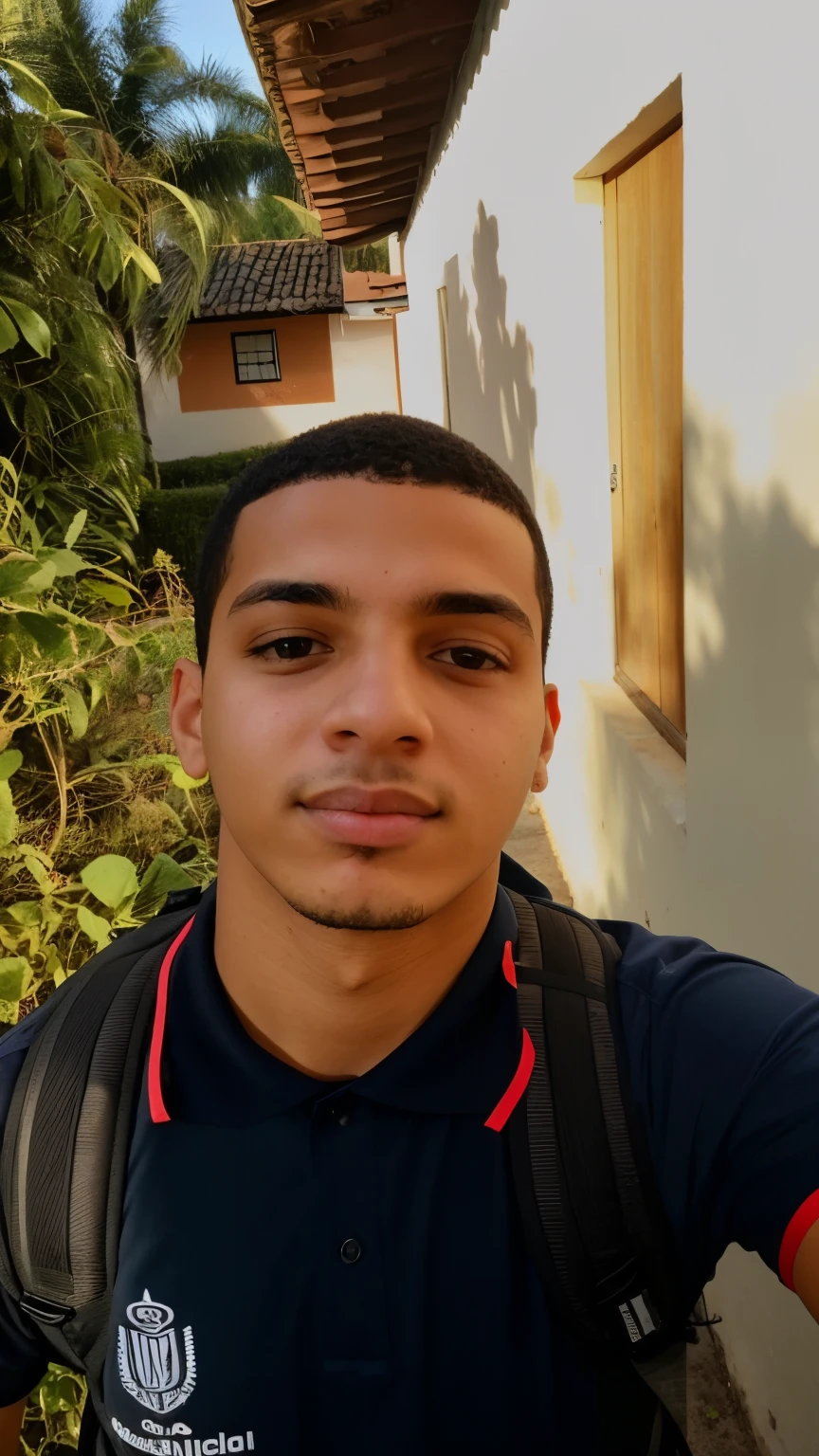 Man with a backpack standing in front of a building, em torno de 1 9 anos, Mohamed Chahin, imagem frontal, taken in the early 2020s, Riyahd Cassiem, Alex, Mohamed Reda, caio santos, foto de perfil, Atef, foto portait foto de perfil, 14 yo menino berbere, foto do perfil do facebook