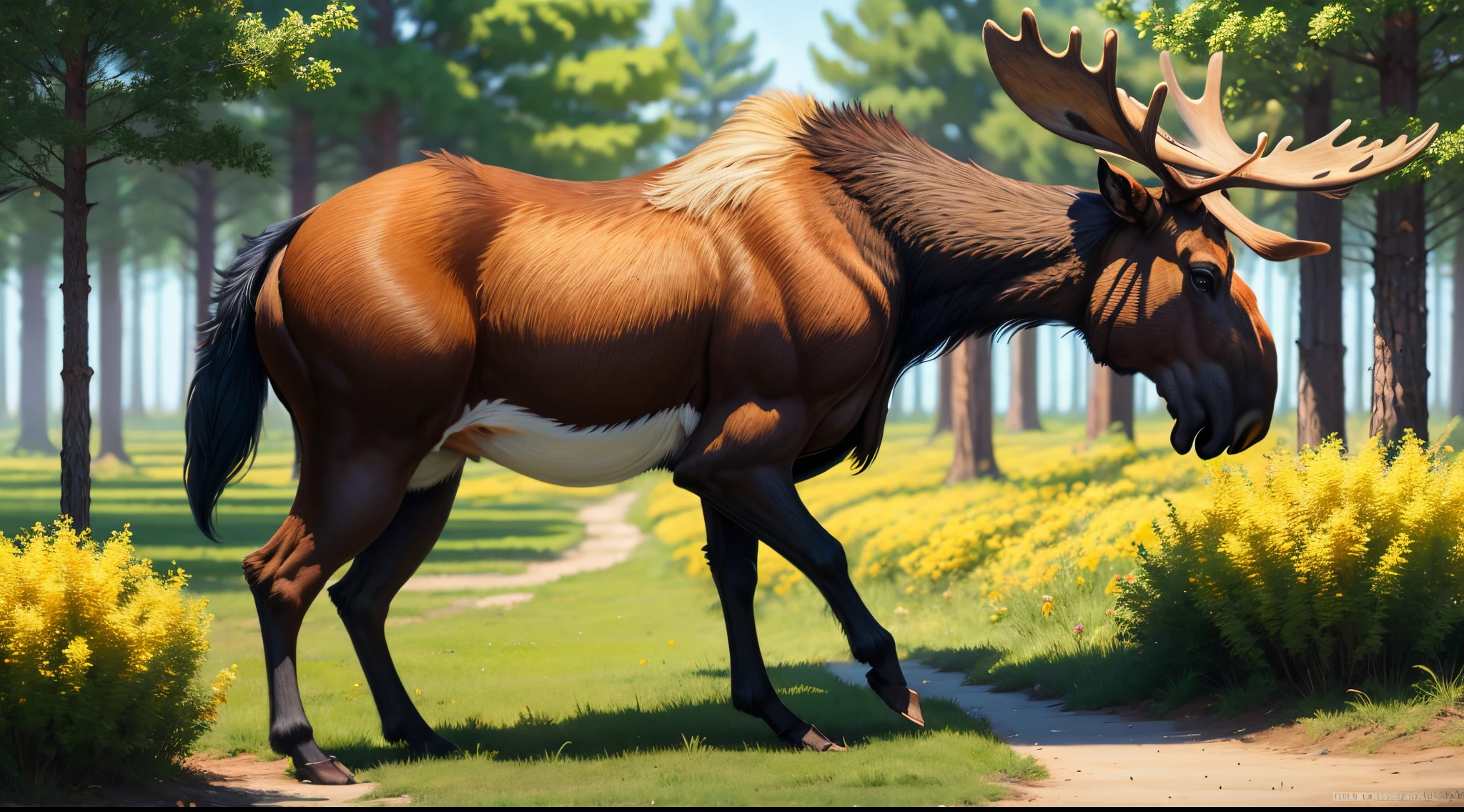 Mystical large moose