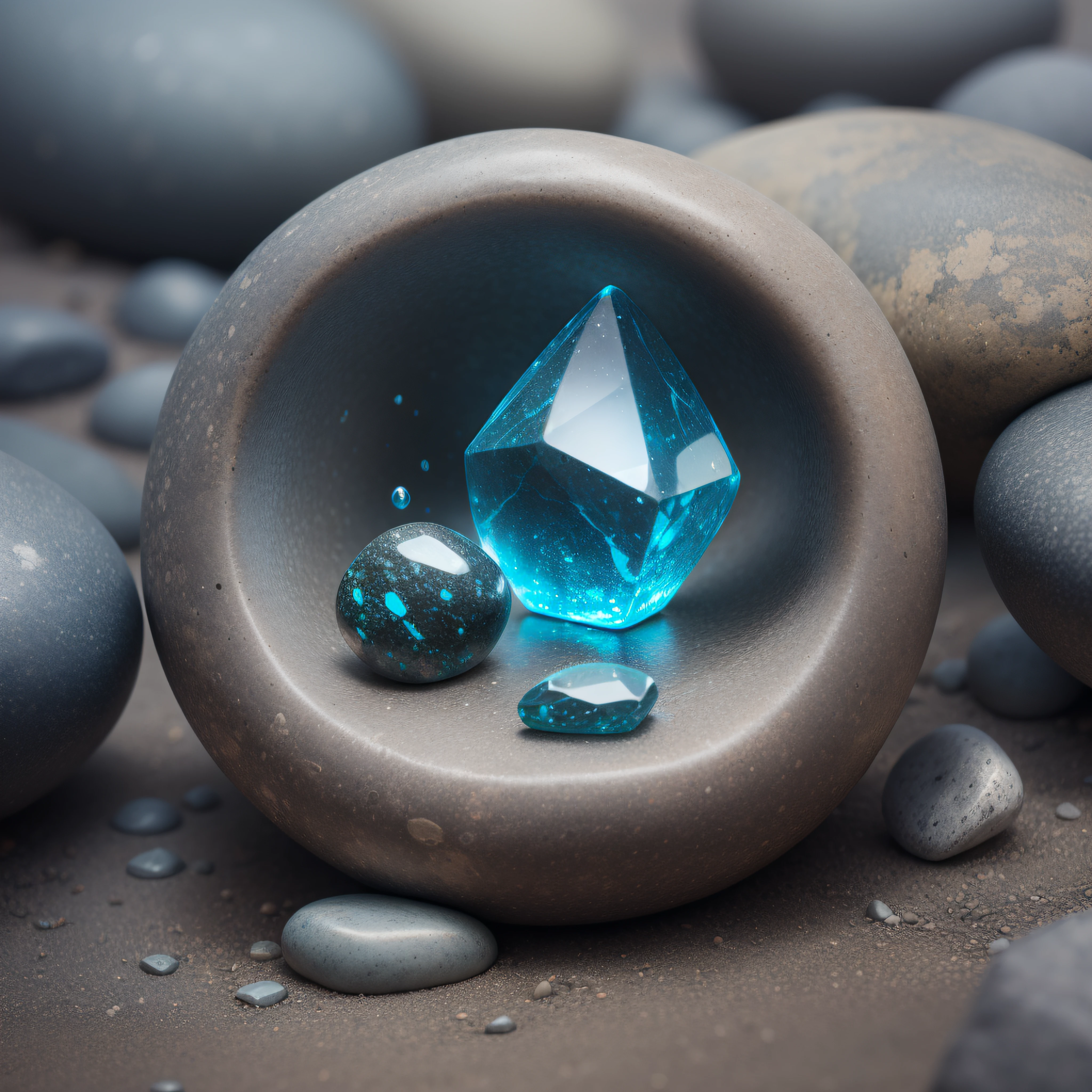 blue stone fragment