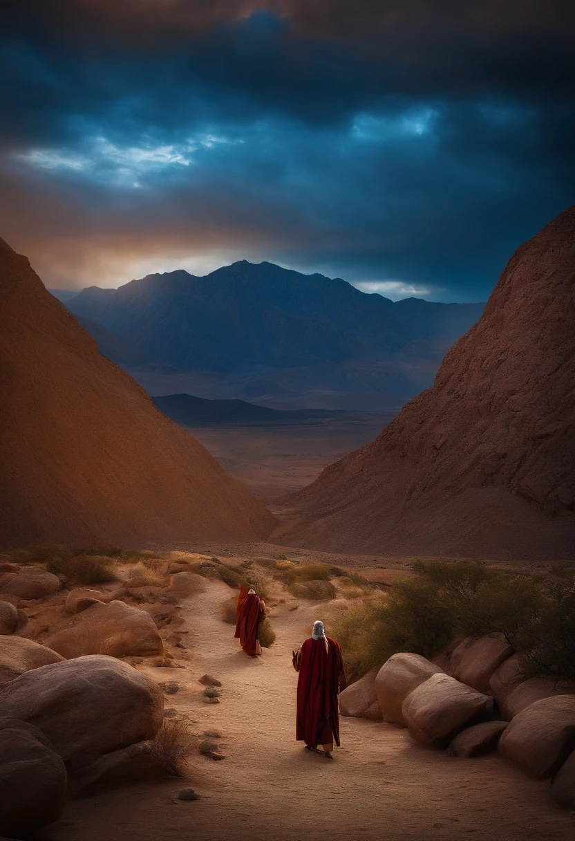 The Ten Commandments of Moses、moses tablet、the top of mount sinai、moses praises god、moses thanks god