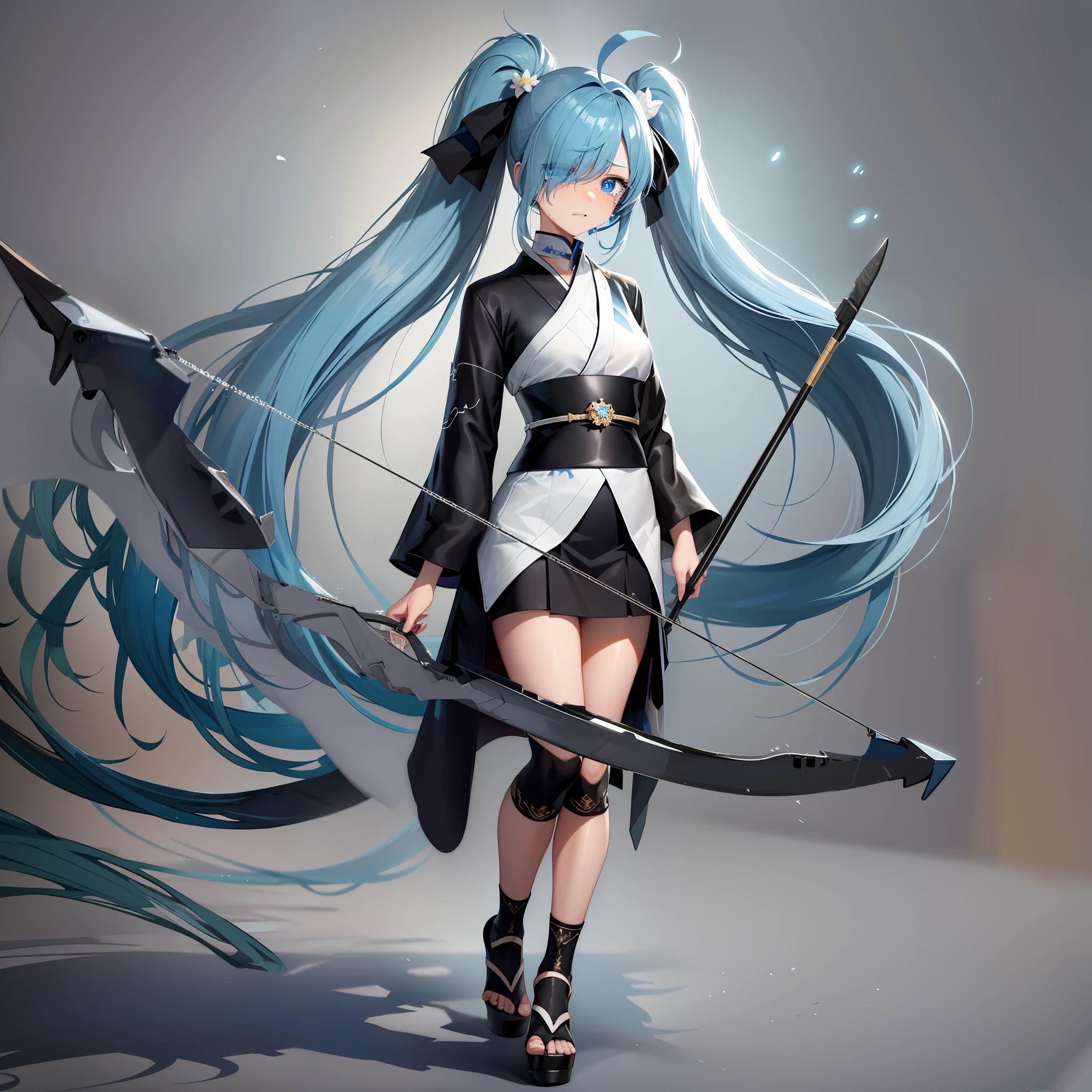 is crying、tears、blue eyess