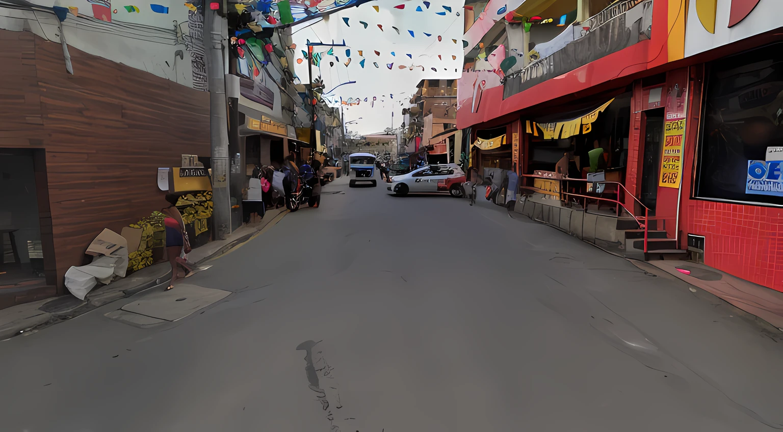 there is a car passing on the street in front of a store, street level view, vista para o topo da rua, fotografia da rua da cidade, vista para a rua, Rua movimentada da cidade pequena, Olhando para baixo, vista para a rua, lugar muito movimentado, rua movimentada, Colombo Sri Lanka rua da cidade, single street, na rua da cidade, em uma rua, Fundo do City Street View