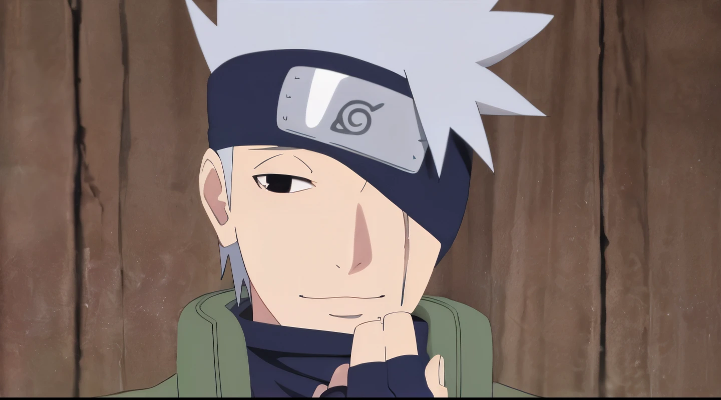 a close up of a person with a hat on and a hand on his chin, kakashi hatake, kakashi, he has dark grey hairs, from naruto, joker looks like naruto, pain from naruto, as an anime character, itatchi uchiha, joker as naruto, inspired by Kamisaka Sekka, haruno sakura