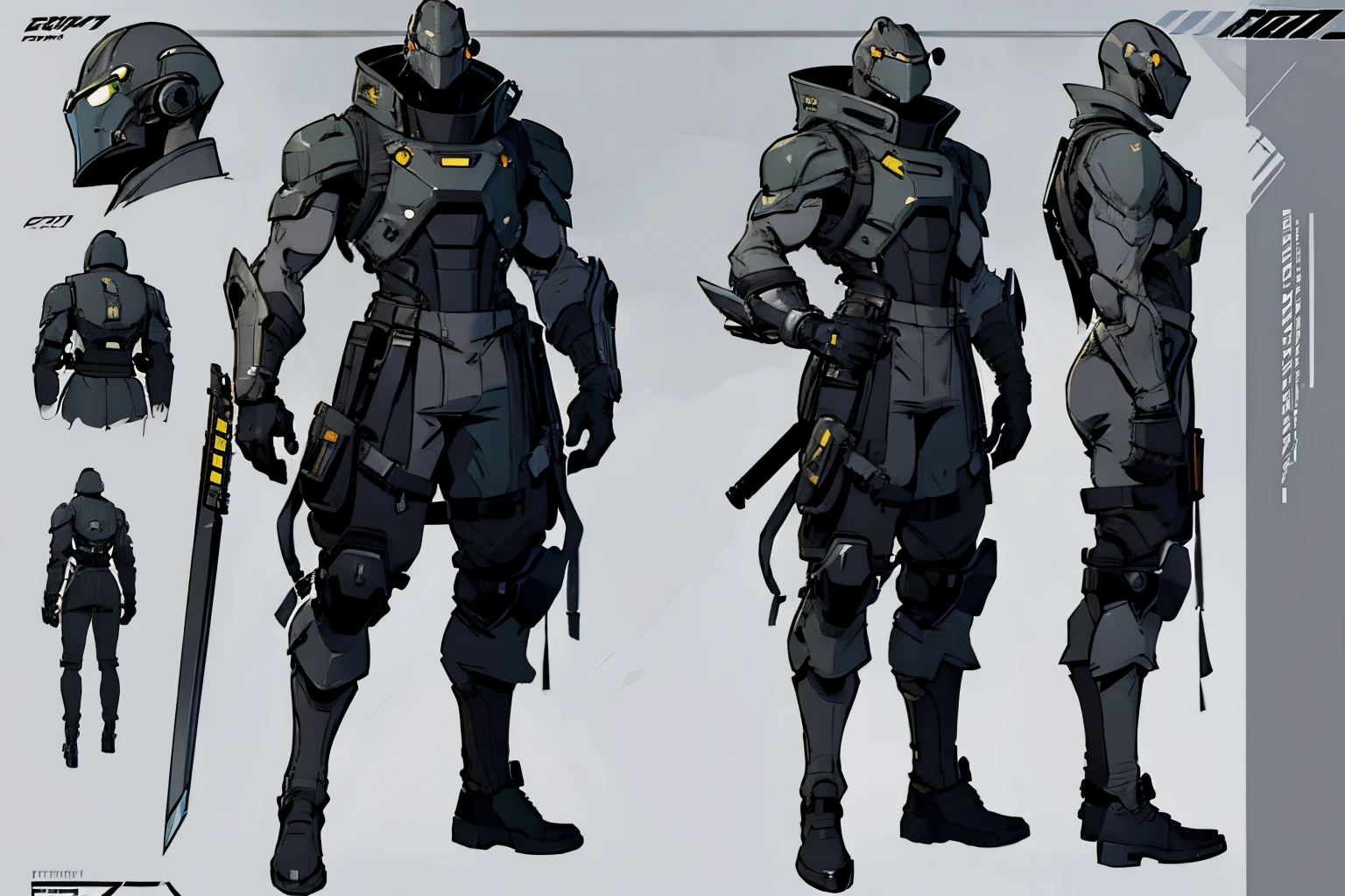 Masterpiece, High quality, ((character concept art)), ((character design sheet, same character))
a futuristic-looking male military commander, wearing a pair of ((iron grey gloves)) dressed in ((grey FROG suit)), holding weapon, holding gun, wearing epTactical, XCOM game inspired, XCOM character, ((broad shoulders)) tall, video game character design, accessories,
Expert high detail concept art, comic book style, intricate comic book outline line work, flat colors, concept art, solid background