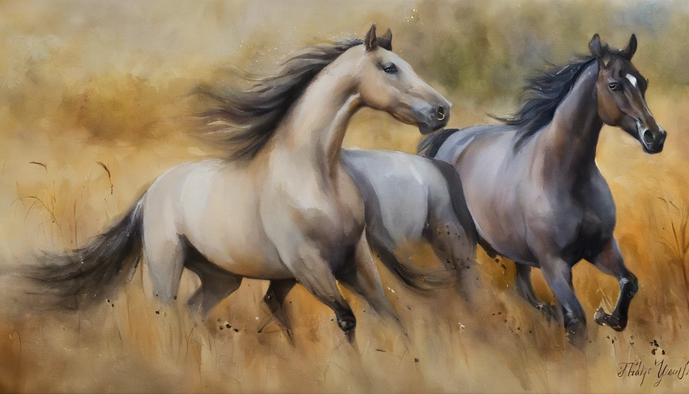 1 horse,Beautuful Women、Nine Jun Diagram, Watercolor painting, watercolor paiting, watercolor paiting, Watercolor painting, watercolor on paper, Watercolor on canvas, detailed watercolour, Colorful watercolor painting, watercolor on paper, watercolor paiting, fantasy watercolor, watercolor paiting, Watercolor on canvas, watercolor paiting, vibrant watercolor