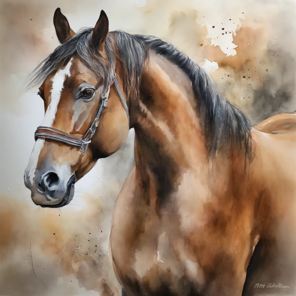 1 horse,Handsome man cuddling with a horse、Nine Jun Diagram, Watercolor painting, watercolor paiting, watercolor paiting, Watercolor painting, watercolor on paper, Watercolor on canvas, detailed watercolour, Colorful watercolor painting, watercolor on paper, watercolor paiting, fantasy watercolor, watercolor paiting, Watercolor on canvas, watercolor paiting, vibrant watercolor