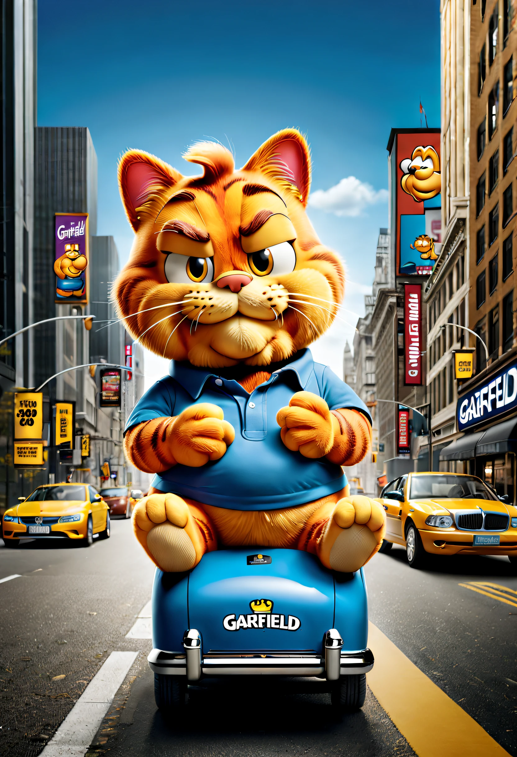 Brand advertising，Creative poster，Gentleman Garfield Brandy，