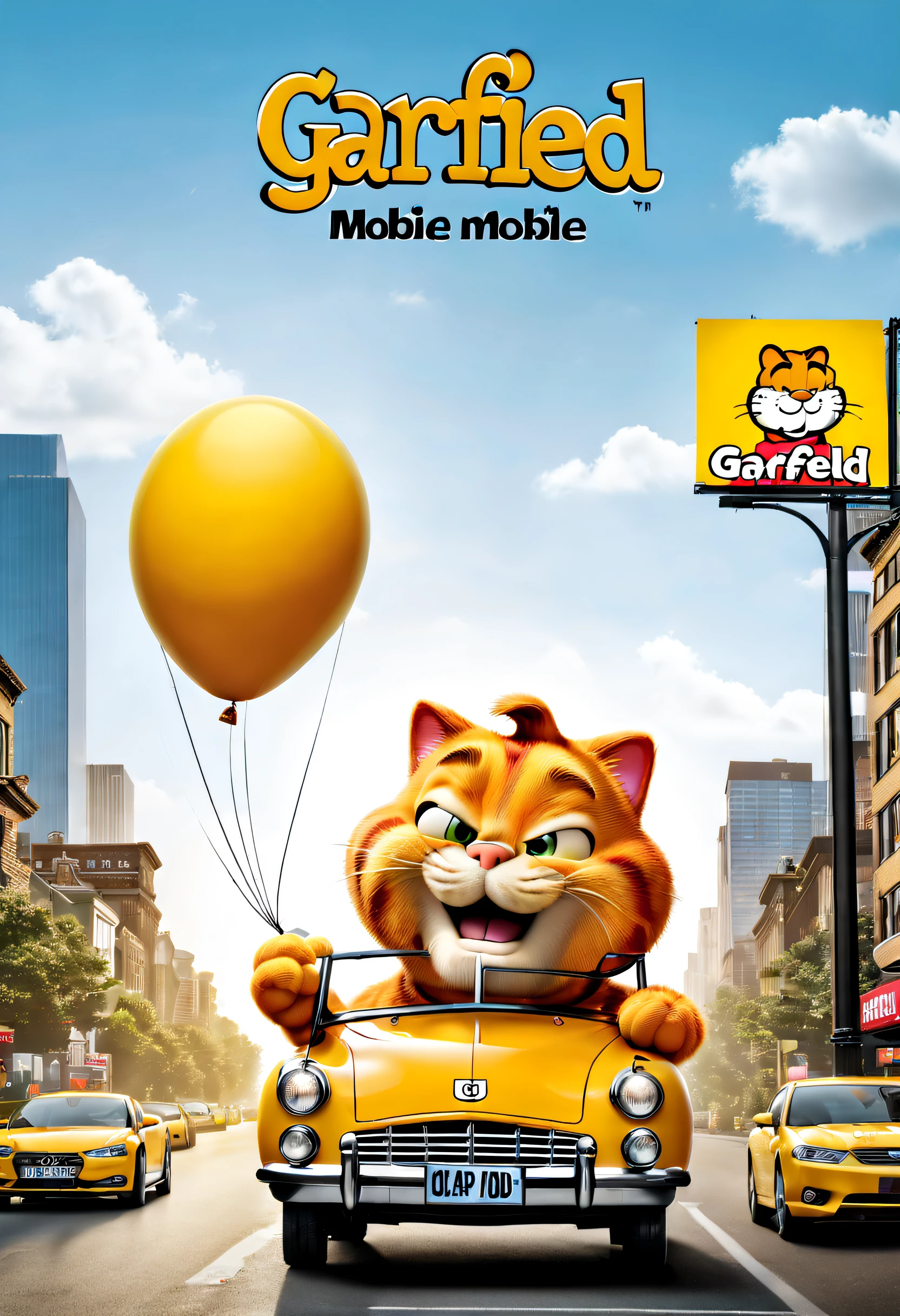 Brand advertising，Creative poster，Garfield Mobile，