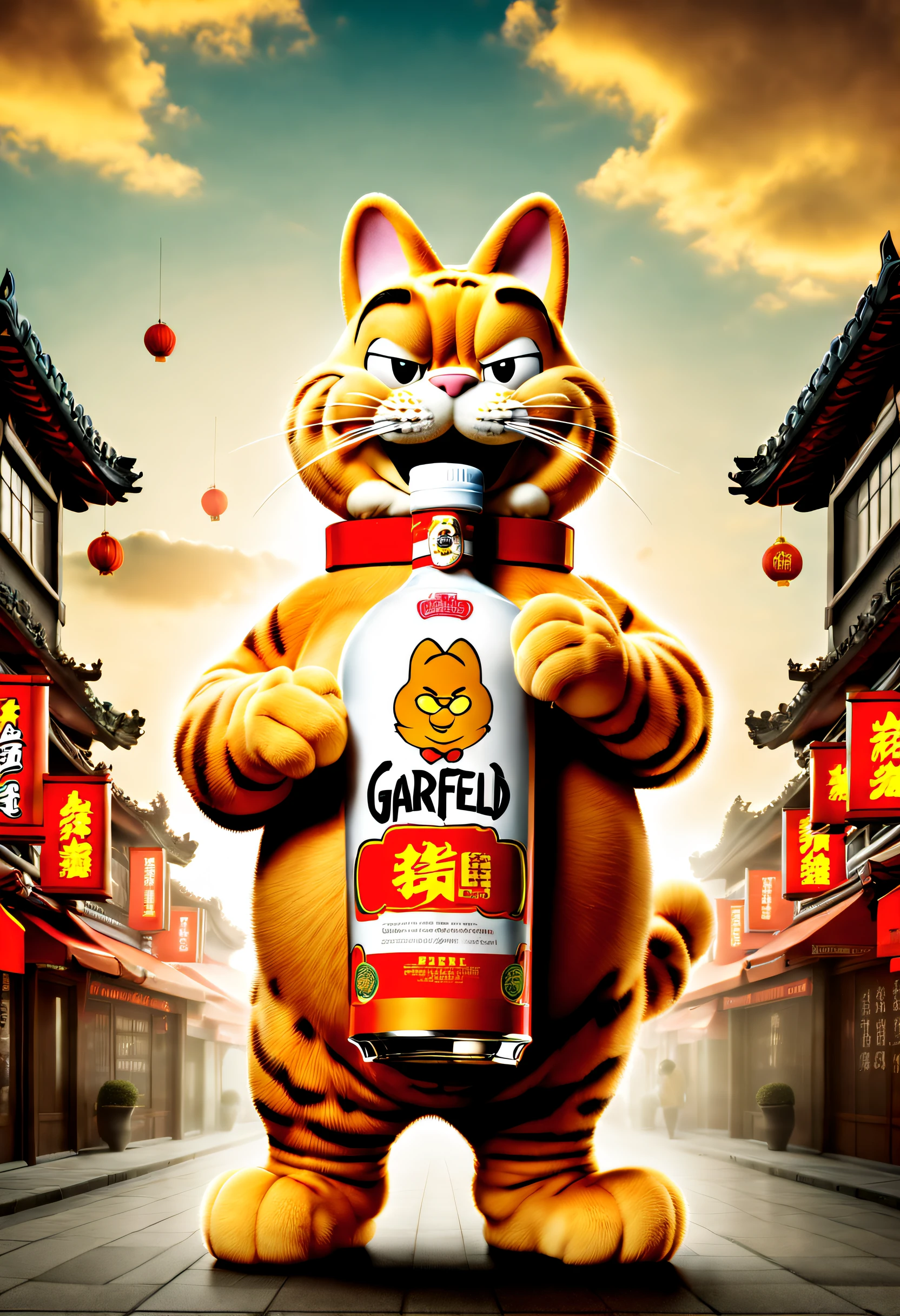Brand advertising,Creative poster,Garfield Maotai