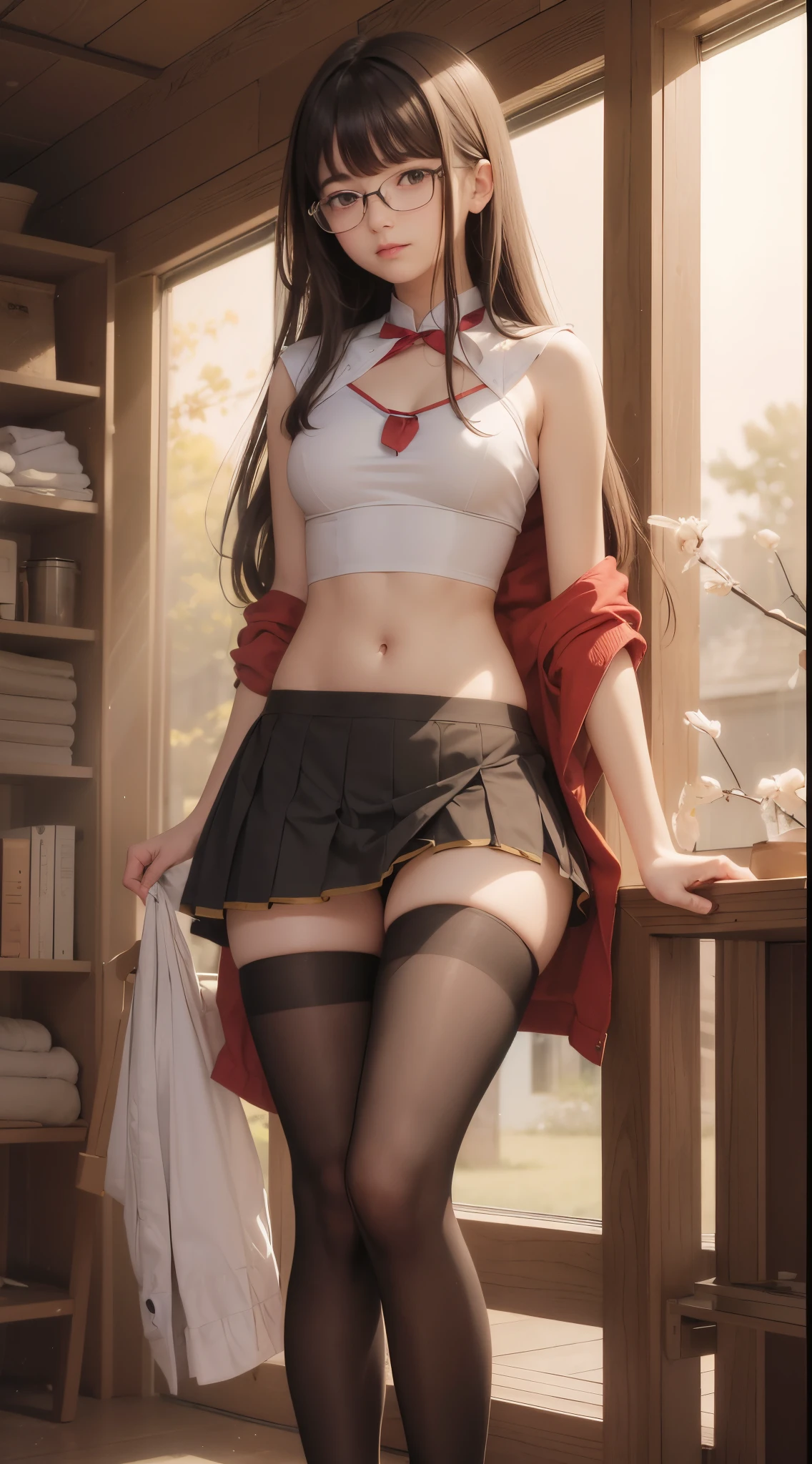 top-quality,ultra-detailliert,masterpiece,realisitic,Photo Real,Bright lighting,1 girl in, an extremely beautiful , (kawaii:1.2),Thin smile, (Blue eyes),(brown haired),(bangss),perfect glossy skin,flawless skin,((erotick,Sexy and sexually explicit)),((accurate hands without incongruity)), large full breasts,big breasts thin waist, Look at viewers,((a sailor suit)),((Short sleeve uniform white tshirt)),(red necktie),(Blue Mini Pleated Skirt),(((skirt lift by yourself))),(lifted by self),(Showing panties),panties on,panties focus,((Sit up,spread legswide)), sockes, (Black knee socks),(Loafer shoes), during daytime,On the train,Horizontal long seat with your back to the window