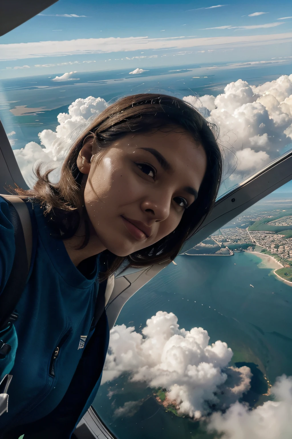 Araffe looking at the clouds through an airplane window, in sky, No ar, Voando nas nuvens, View from the airplane window, nas nuvens, Voando acima das nuvens, flying through the clouds, View from the plane, olhando pela janela, flying in sky, olhando pela janela, Flying into the sky, Acima das nuvens, olhando pela janela