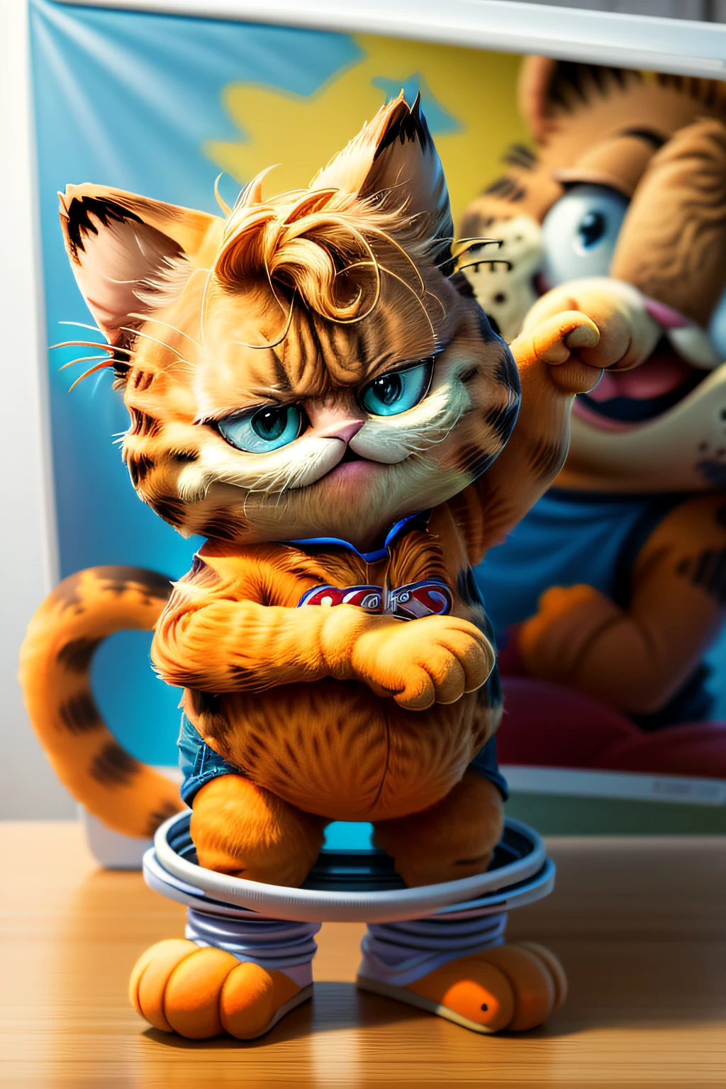 Comic storyboard:1.4, comic strip, illustratio，A curious Garfield cat，Cartoon comics style, 4K Ultra HD, 超高分辨率, (realisticlying: 1.4), Best quality at best，tmasterpiece，（pastel colour：1.2）