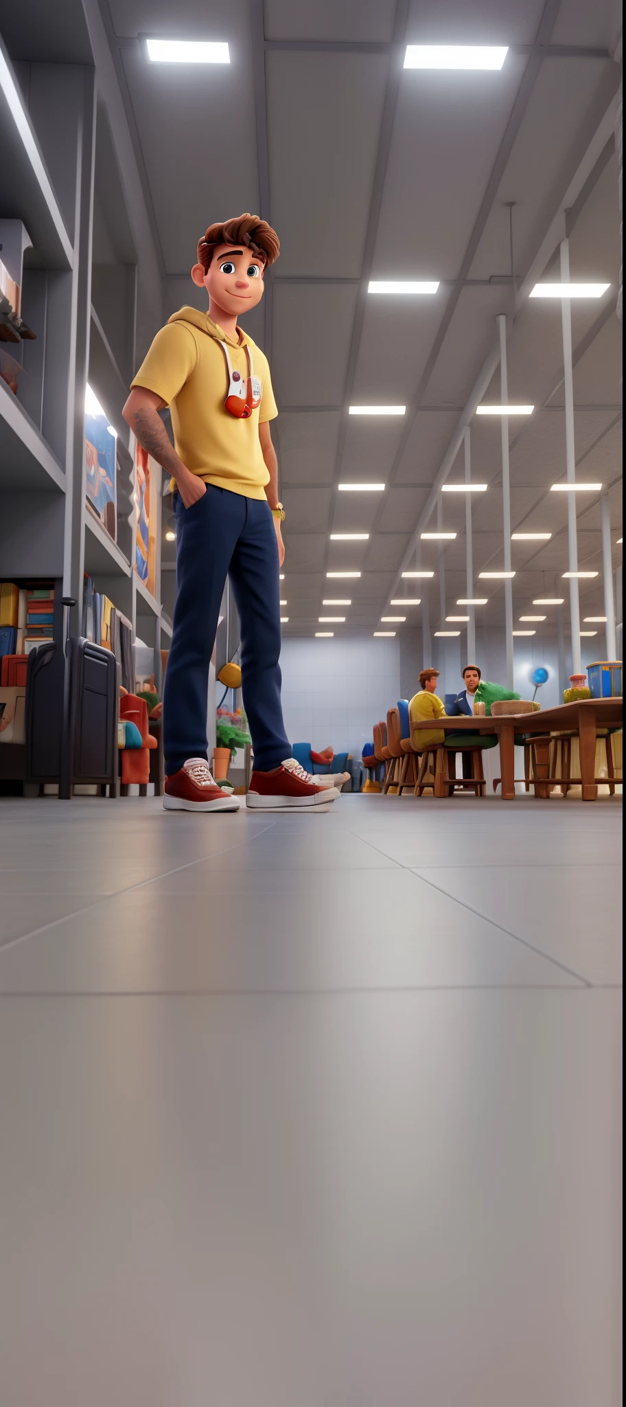 Homem moreno, disney pixel, alta qualidade, melhor qualidade