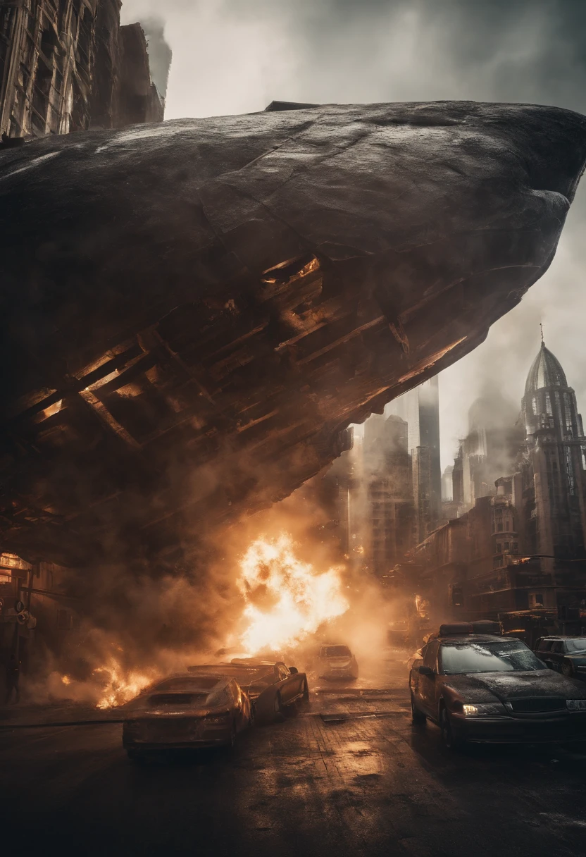 attack with plasma weapons、melting city