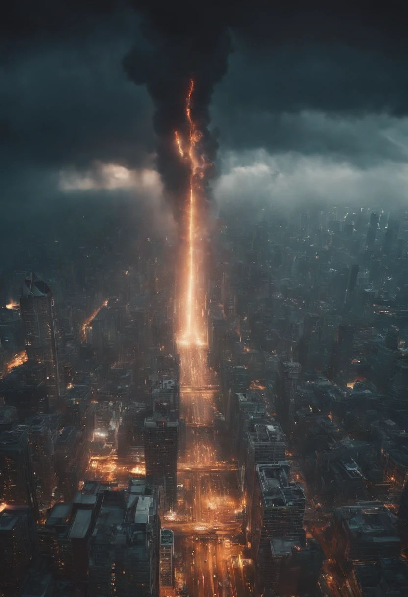 attack with plasma weapons、melting city