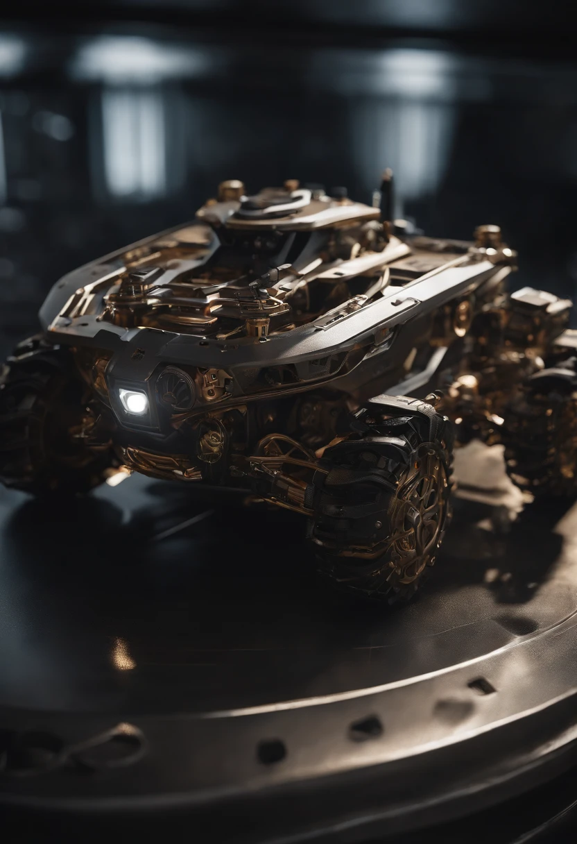 Envision a cinematic scene showcasing an Autonomous Mobile Robot (AMR) of unparalleled complexity, emphasizing extreme micro-details of its internal mechanisms, including intricate gears, cables, and wire work. Picture this image in stunning 8K movie quality, with a focus on displaying the wear and tear evident in the scratches and damage to the machine's metal and exterior.
Zoom in on the micro-details of the AMR's internal machinery, capturing the precision in the arrangement of gears, the intricate web of cables, and the meticulous layout of wire work contributing to its advanced functionality.
Highlight the exterior of the AMR, emphasizing the battle scars, scratches, and signs of wear that narrate a tale of continuous operation and exposure to challenging environments. Pay attention to the reflections of light on the damaged metal and worn paint, enhancing the realism and depth of the AMR's rugged appearance.
Consider the lighting, utilizing cinematic techniques to create dynamic shadows that bring out the three-dimensional quality of the AMR. Craft an immersive visual experience that showcases both the internal complexity and external resilience of this autonomous machine.
Imagine the AMR in a dynamic scenario, such as navigating a challenging terrain or interacting with its environment. Integrate elements like debris, dust, or sparks to add realism and further enhance the cinematic quality of the scene.
This detailed prompt aims to inspire the creation of a visually stunning and immersive depiction of an Autonomous Mobile Robot in 8K movie quality, with a focus on extreme micro-details of internal mechanisms and the wear and tear visible in scratches and damage on its exterior.