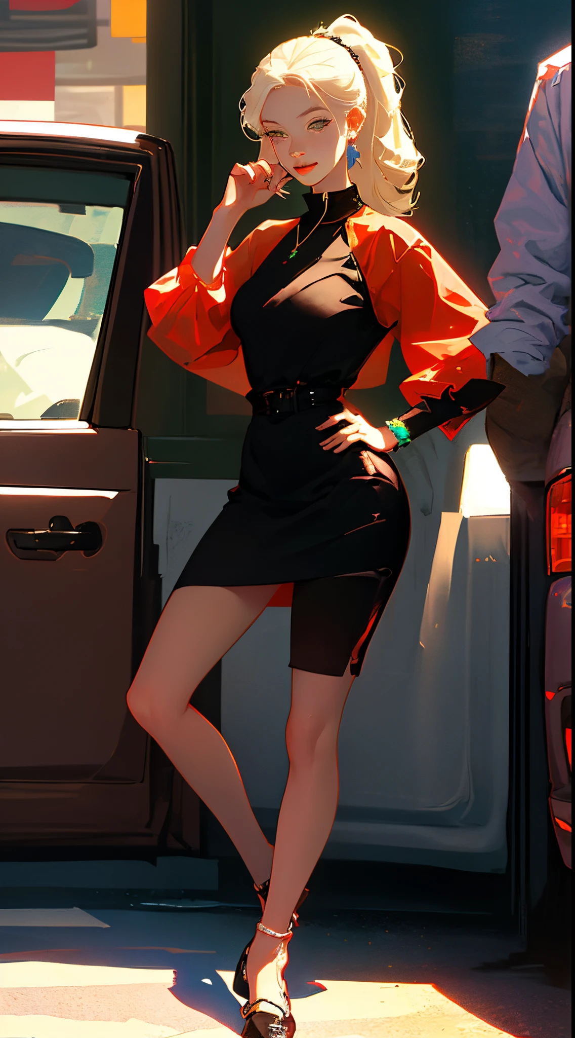 Brecht Evens, Matsuri Akino, Nami Akimoto, Gustaf Fjæstad, Hajime Sorayama, Surrealism Mysterious Bizarre Fantastic Fantasy Sc-fi, Japanese Anime, Gyroscope, Comet in the Parking Lot, Miniskirt Beautiful High School Girl Angel, perfect voluminous body, detailed masterpiece