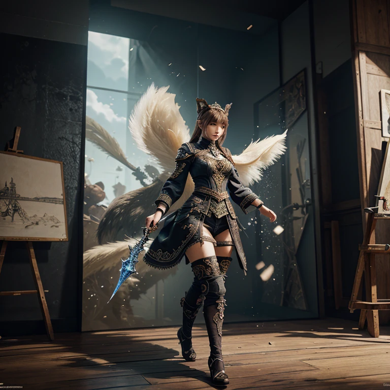 extremely intricate details, ff14style, dynamic painting,