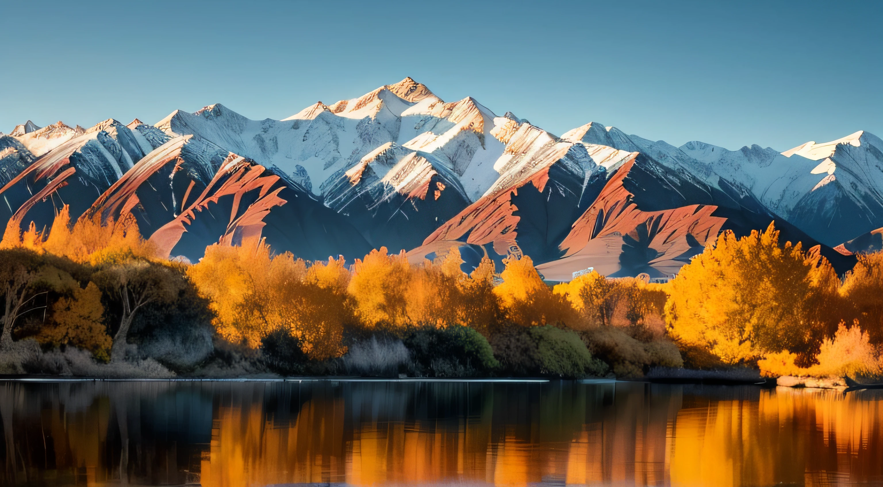 Remarkable landscape of colorful autumn Wanaka Tree reflection on Wanaka Lake with sunrise in the fresh morning, most popular photographed tree in Wanaka, autumn season in South New Zealand.