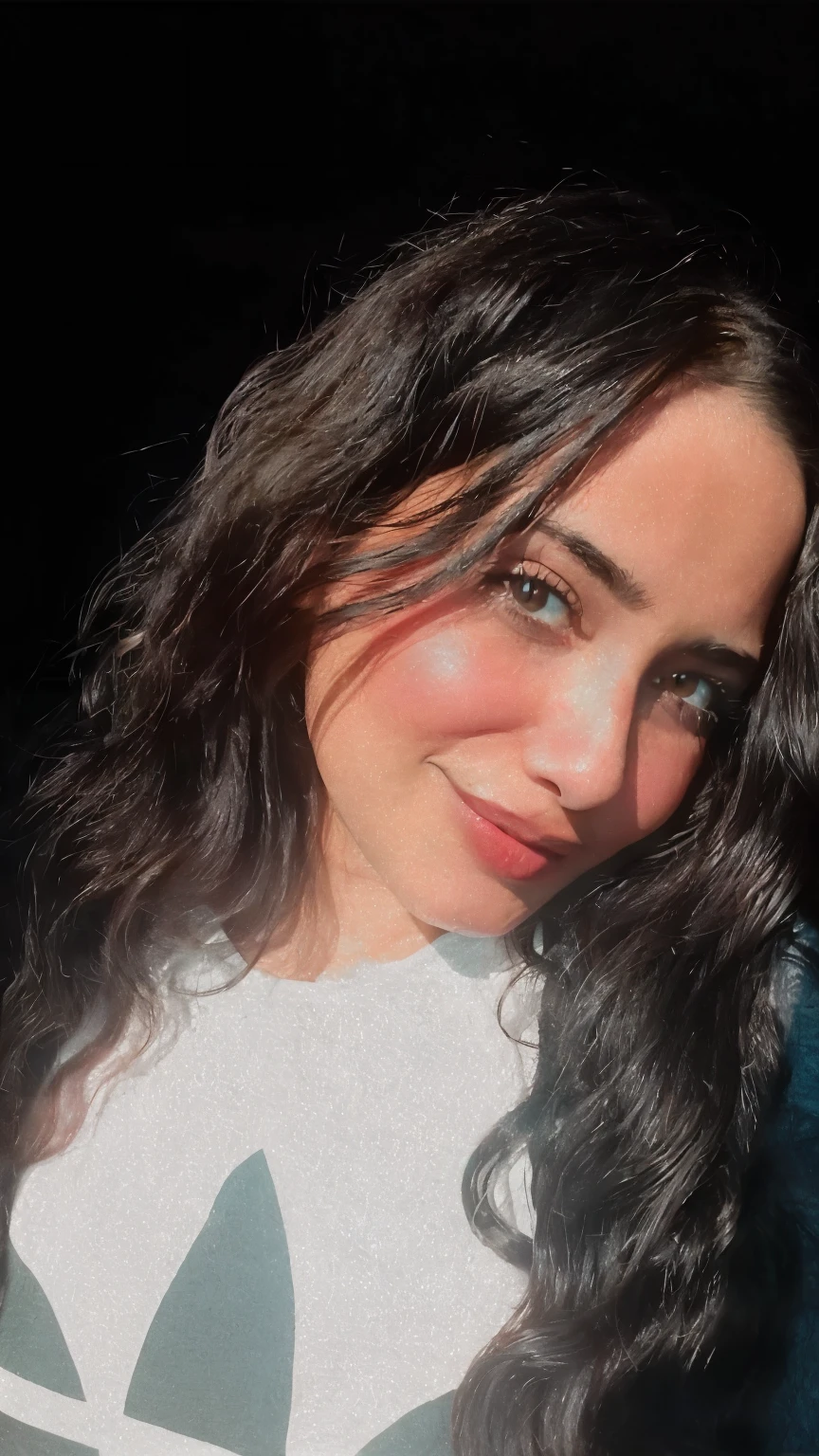 There is a woman with long hair and a white shirt, profile picture, Portrait of a young woman, Leaked image, Ana de Armas Portrait, profile pic, Photo of Anna de Armas, Anna de Armas, Very, very low quality image, Kylie Mandel, Vanart, Photo by Ana de la Reguera, Header profile picture, avatar image, profile picture