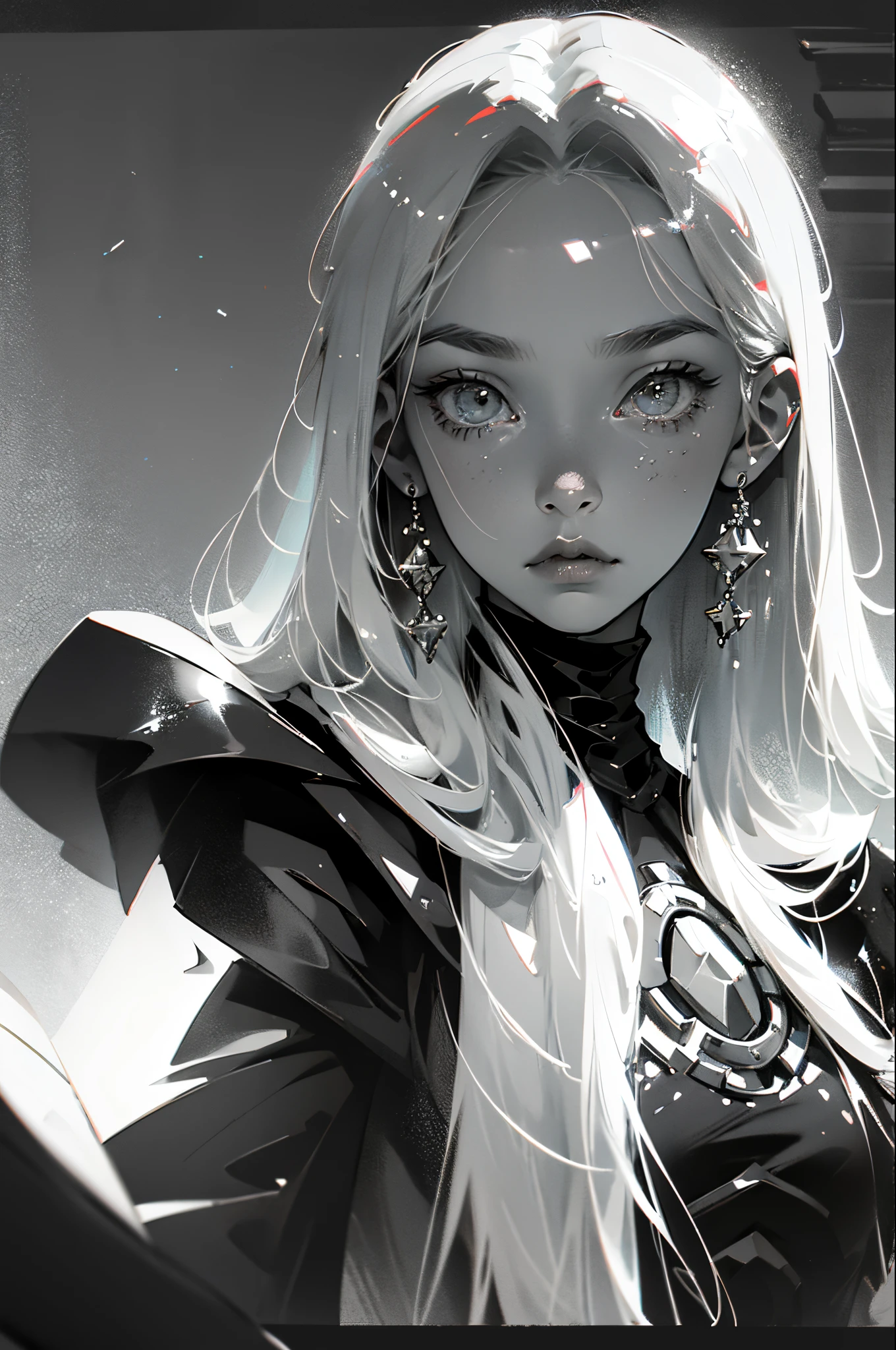 A close up of a woman with long hair and a sword - SeaArt AI